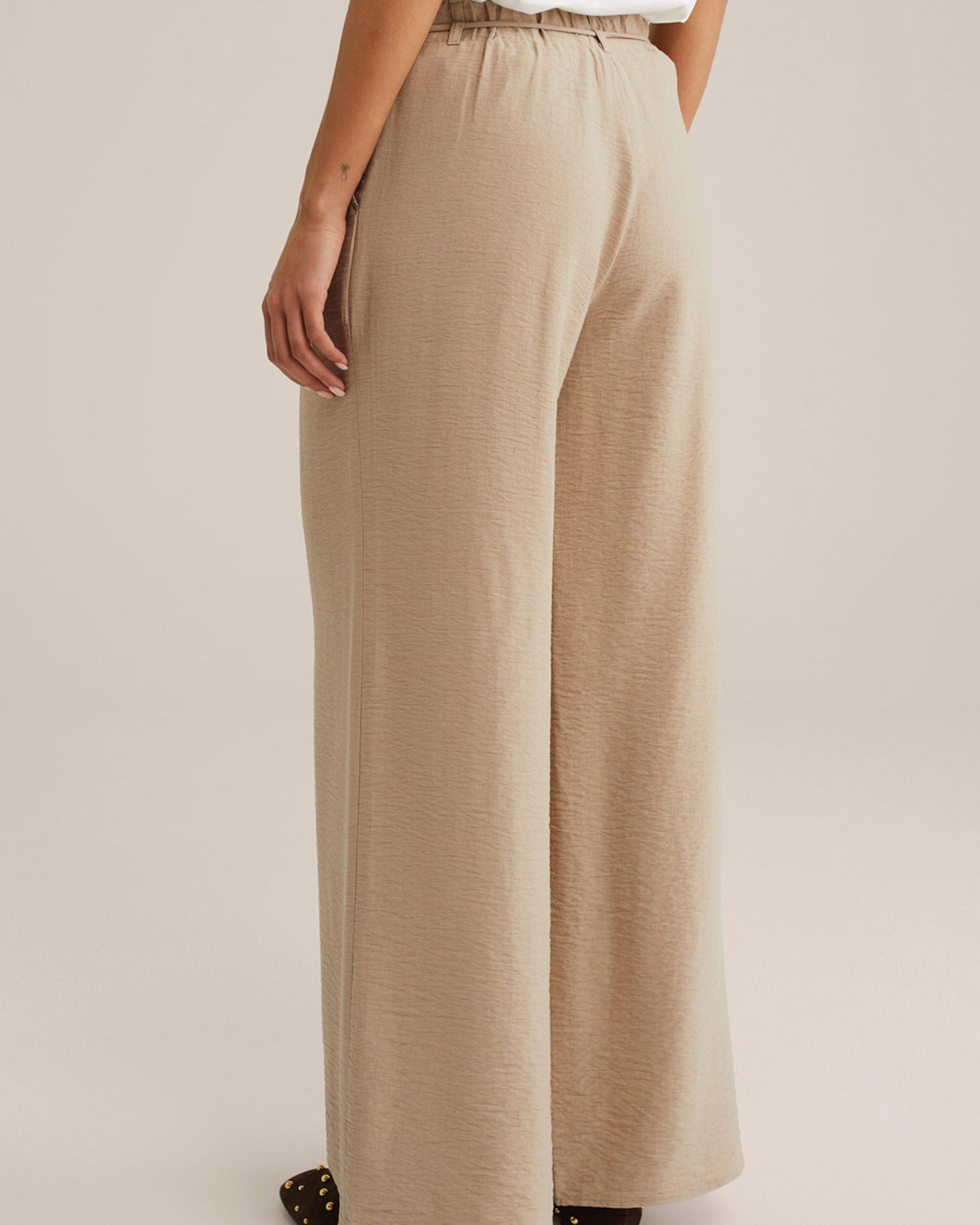 WE Fashion Klasiskas bikses gaiši brūns