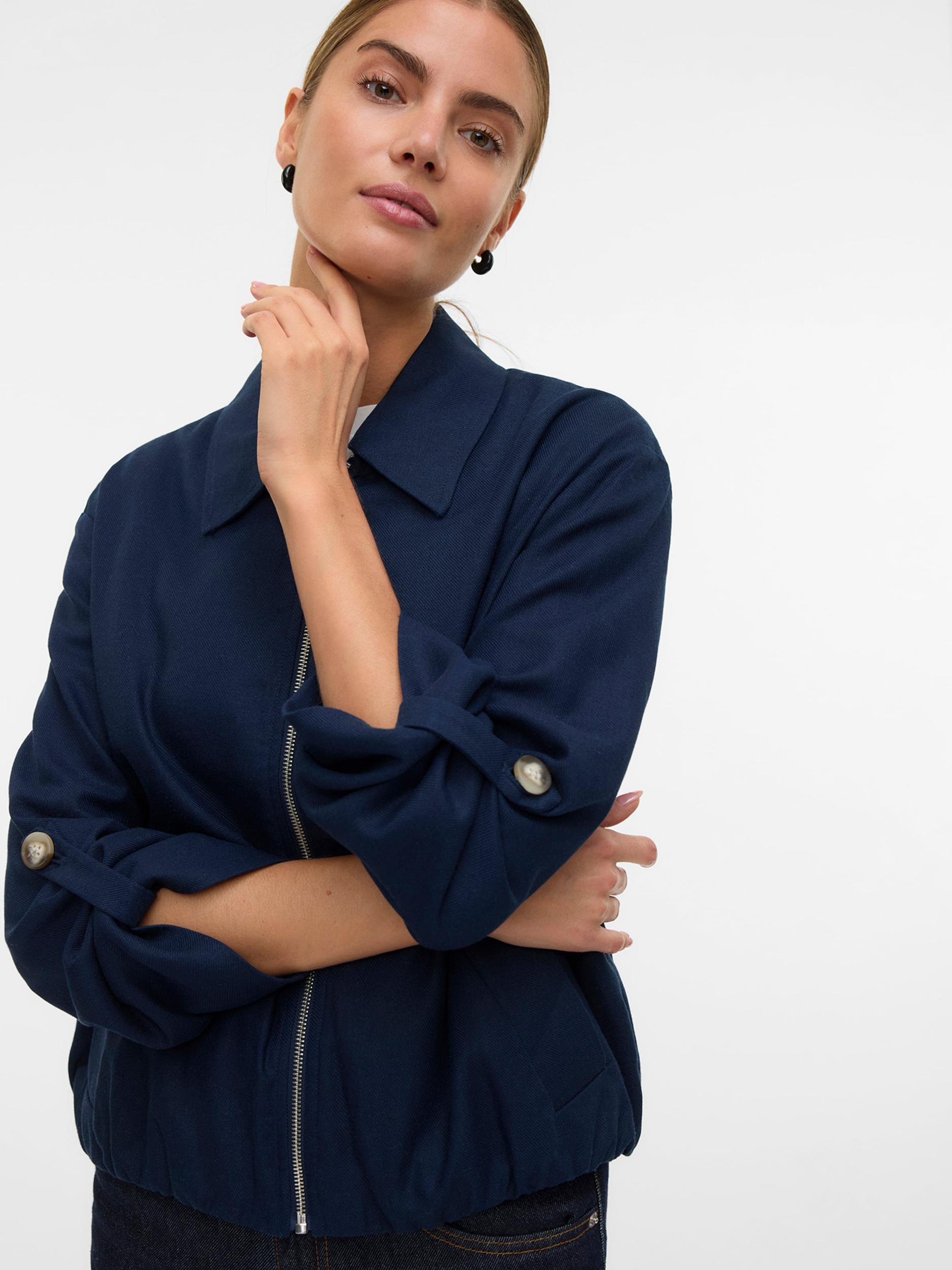 VERO MODA Starpsezonu jaka 'VMANNA' tumši zils