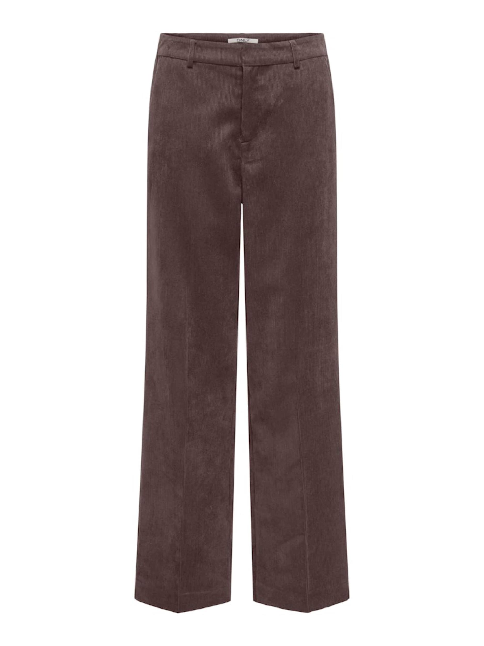 ONLY Buktētas bikses 'ONLKATEY' šokolādes krāsas