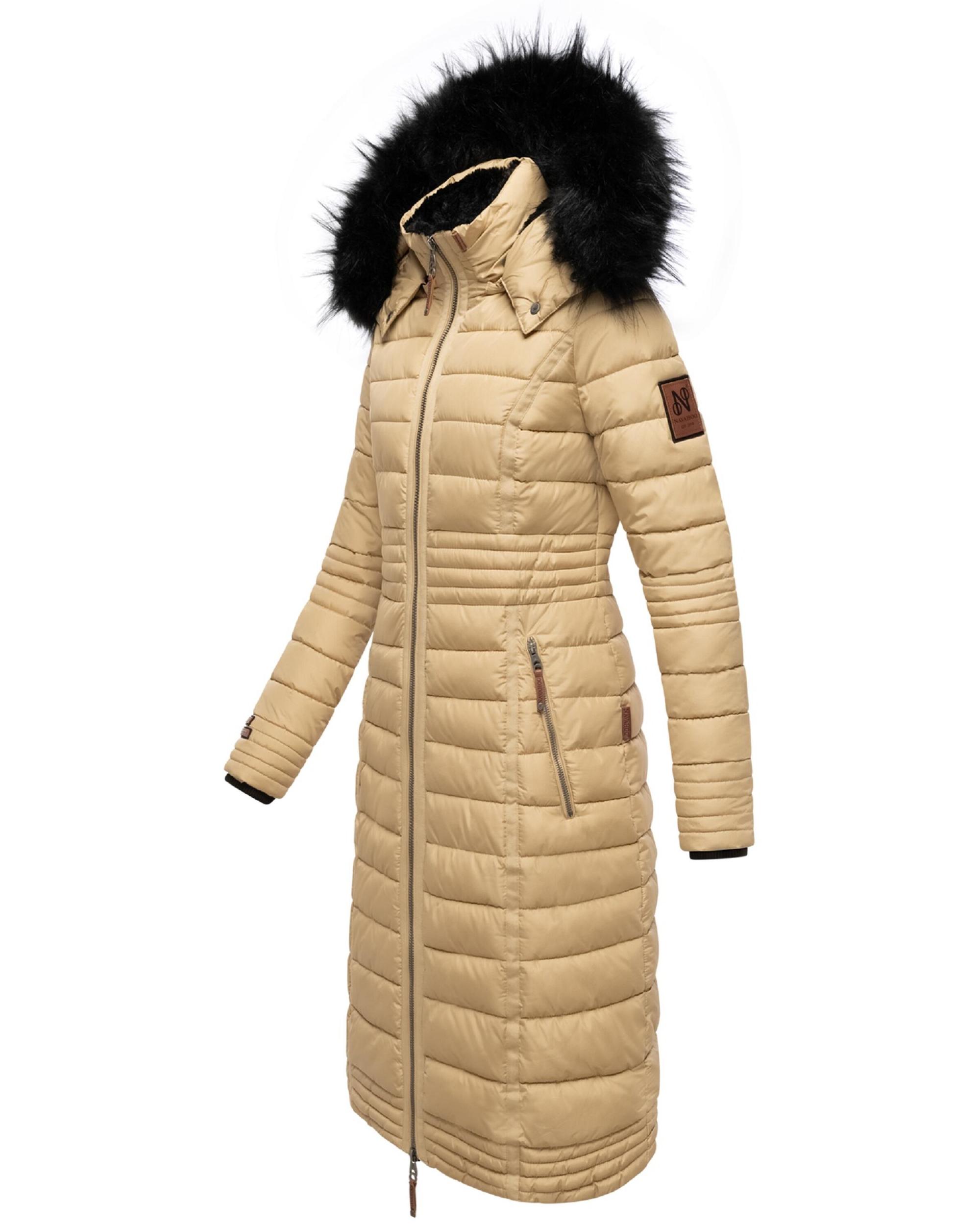 NAVAHOO Ziemas mētelis 'Umay' smilškrāsas / melns