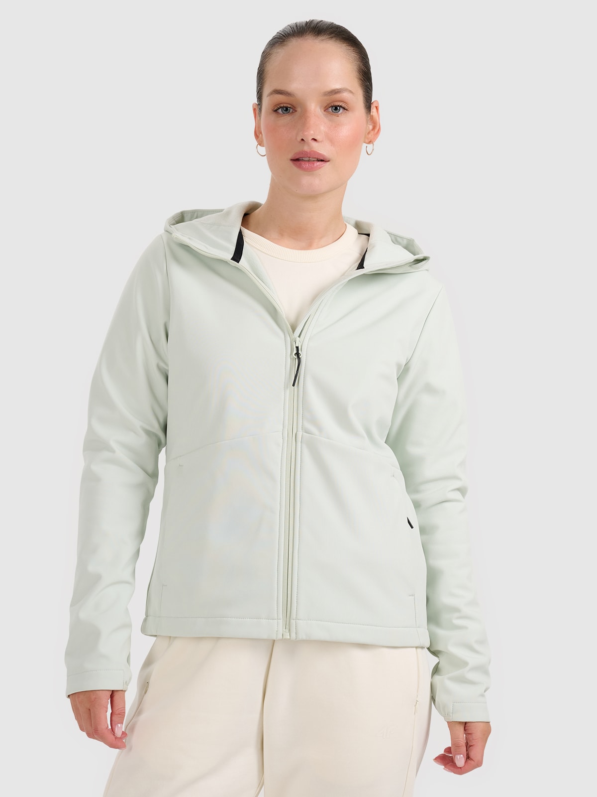 4F Sieviešu softshell vējizturīga virsjaka membrāna 5000 - tirkīza
