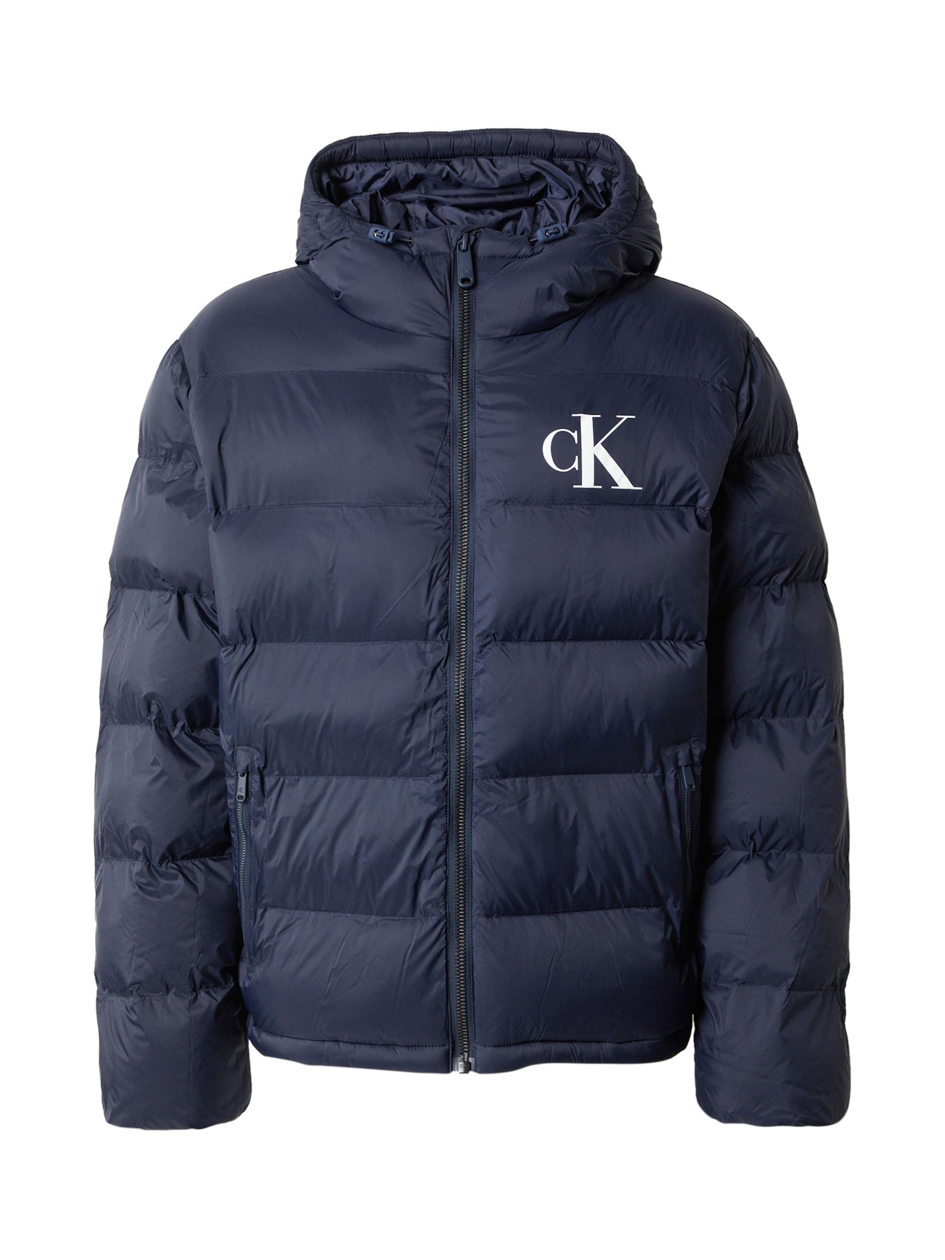 Calvin Klein Jeans Ziemas jaka tumši zils / balts