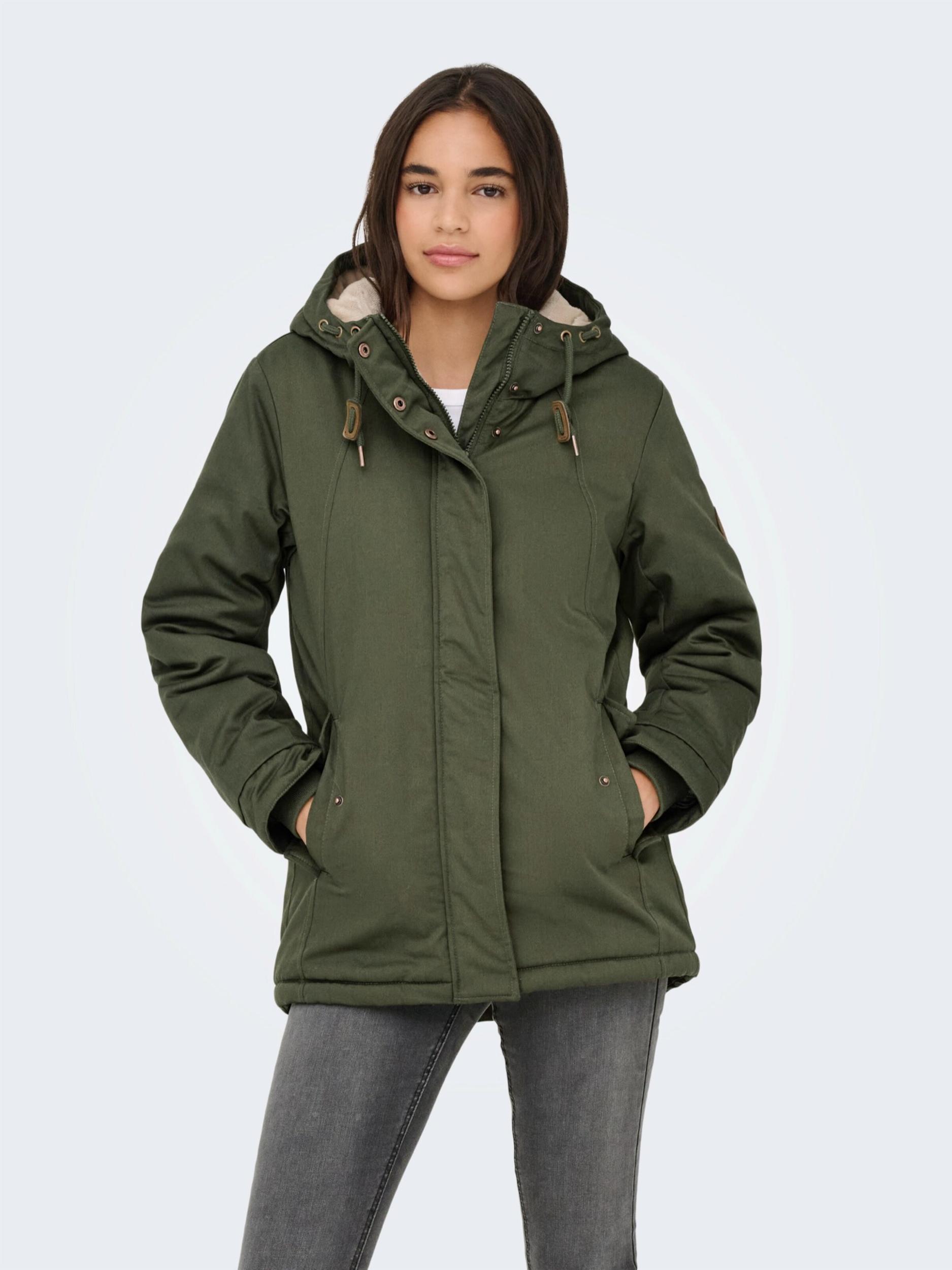 ONLY Starpsezonu parka 'ONLWILDA' olīvzaļš
