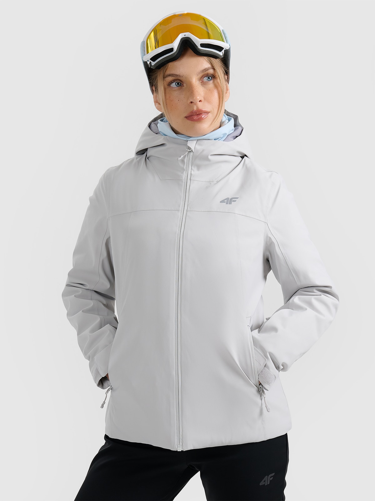 4F Sieviešu slēpošanas virsjaka membrāna 5000 - pelēka
