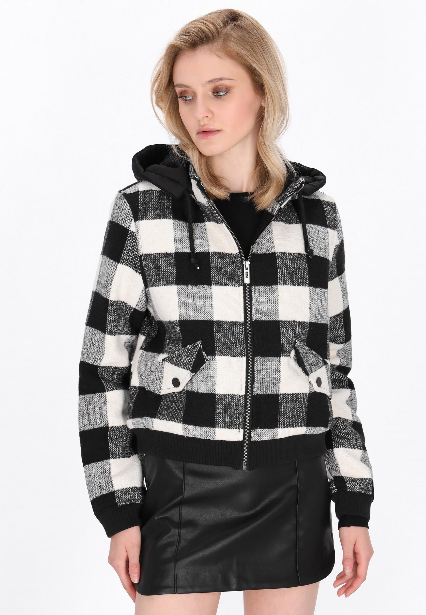 - CONTRAER - Starpsezonu jaka pelēks / melns / gandrīz balts