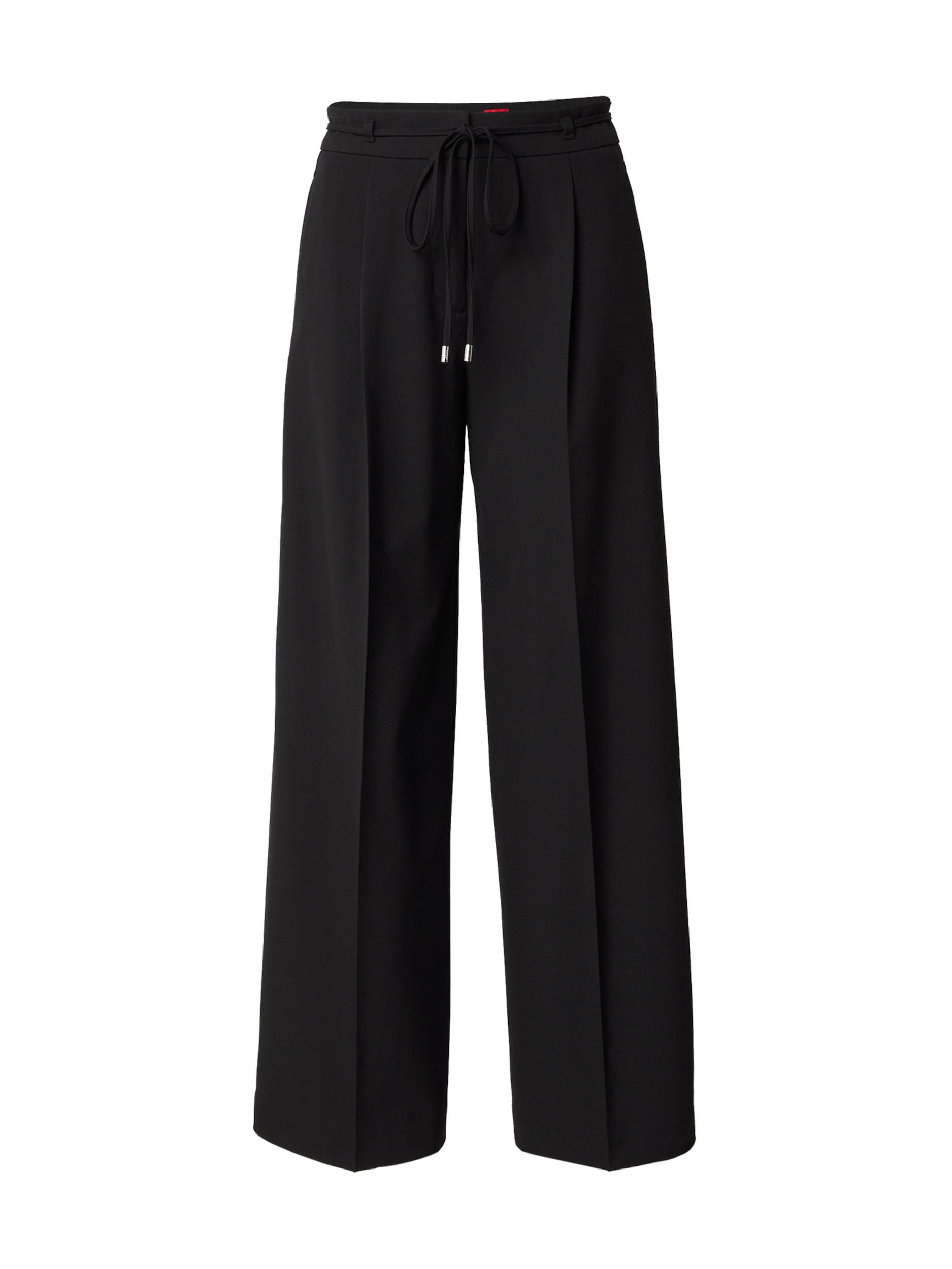 HUGO Klasiskas bikses 'Haminde' melns