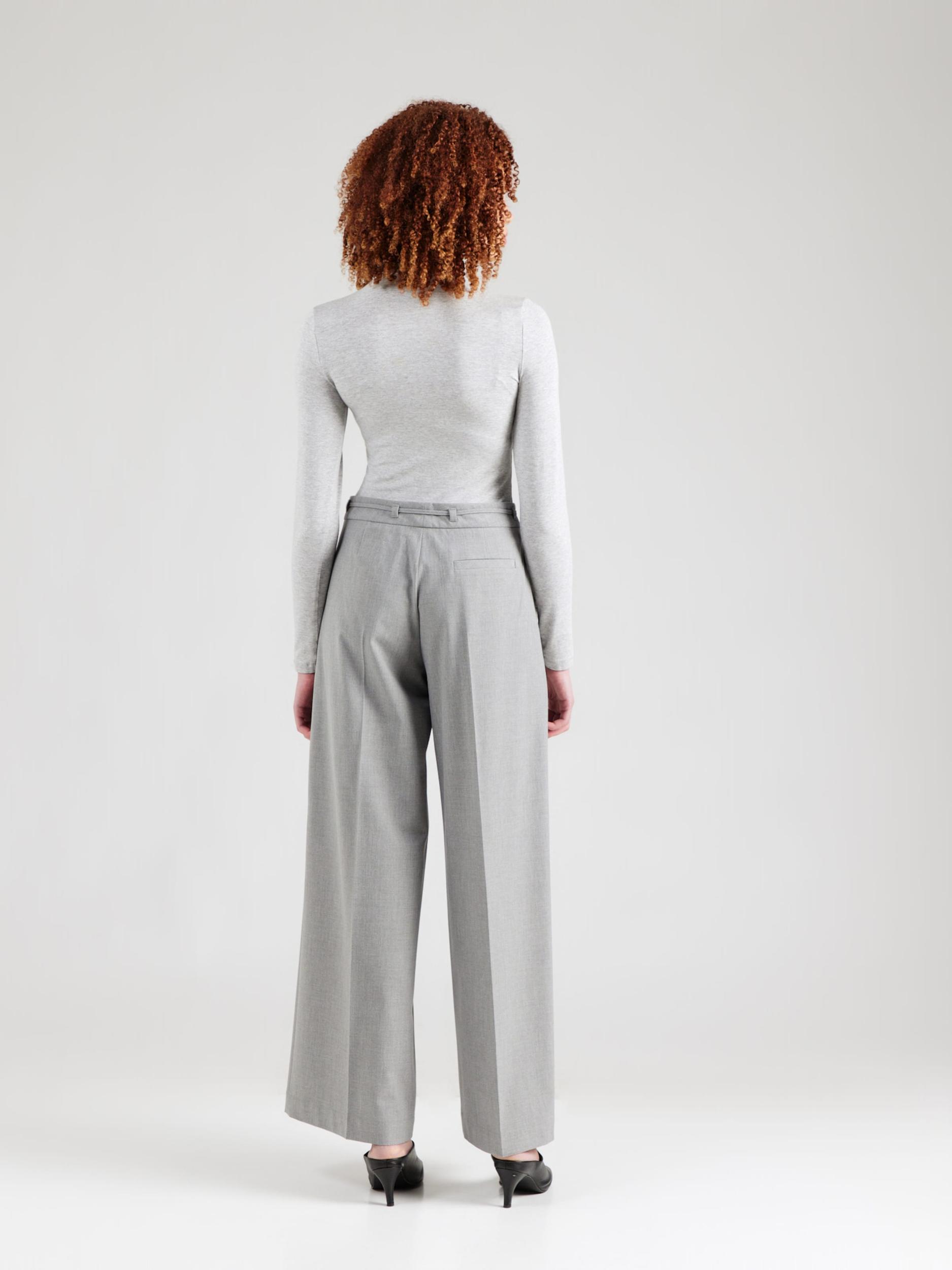 HUGO Klasiskas bikses 'Haminde' pelēks