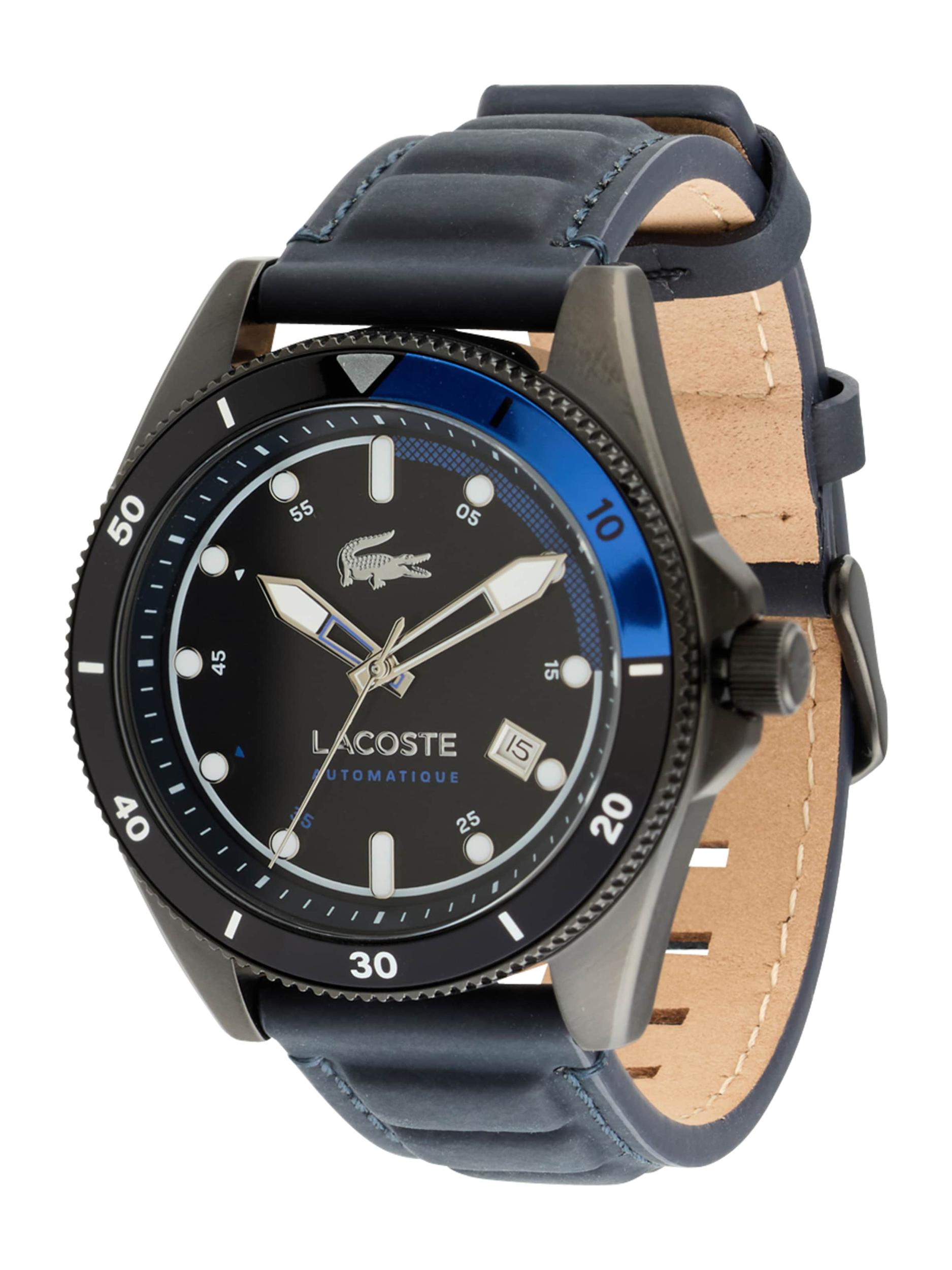 LACOSTE Analogais pulkstenis 'MAINSAIL' tumši zils / melns / balts