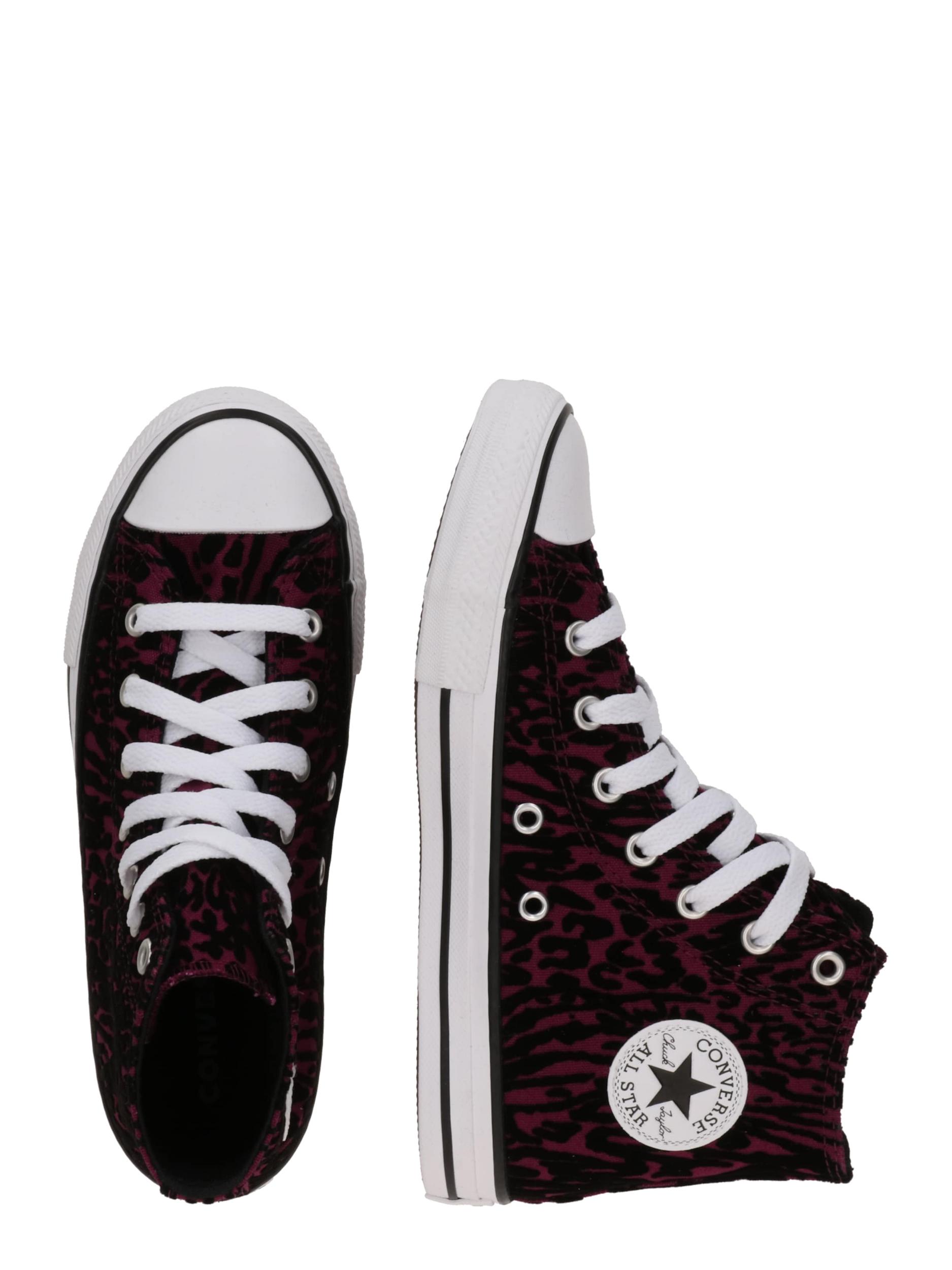 CONVERSE Brīvā laika apavi 'Chuck Taylor All Star' bordo / melns