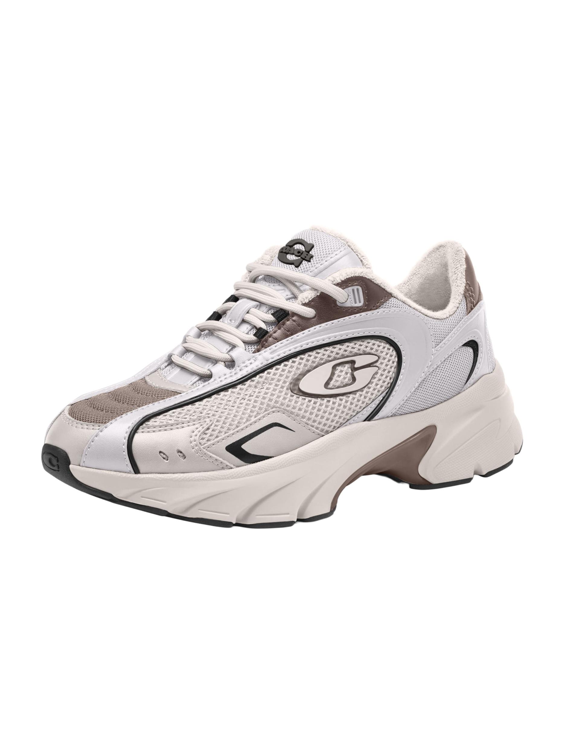 COACH Zemie brīvā laika apavi 'Bolt Runner' brūns / melns / gandrīz balts / olas čaumalas