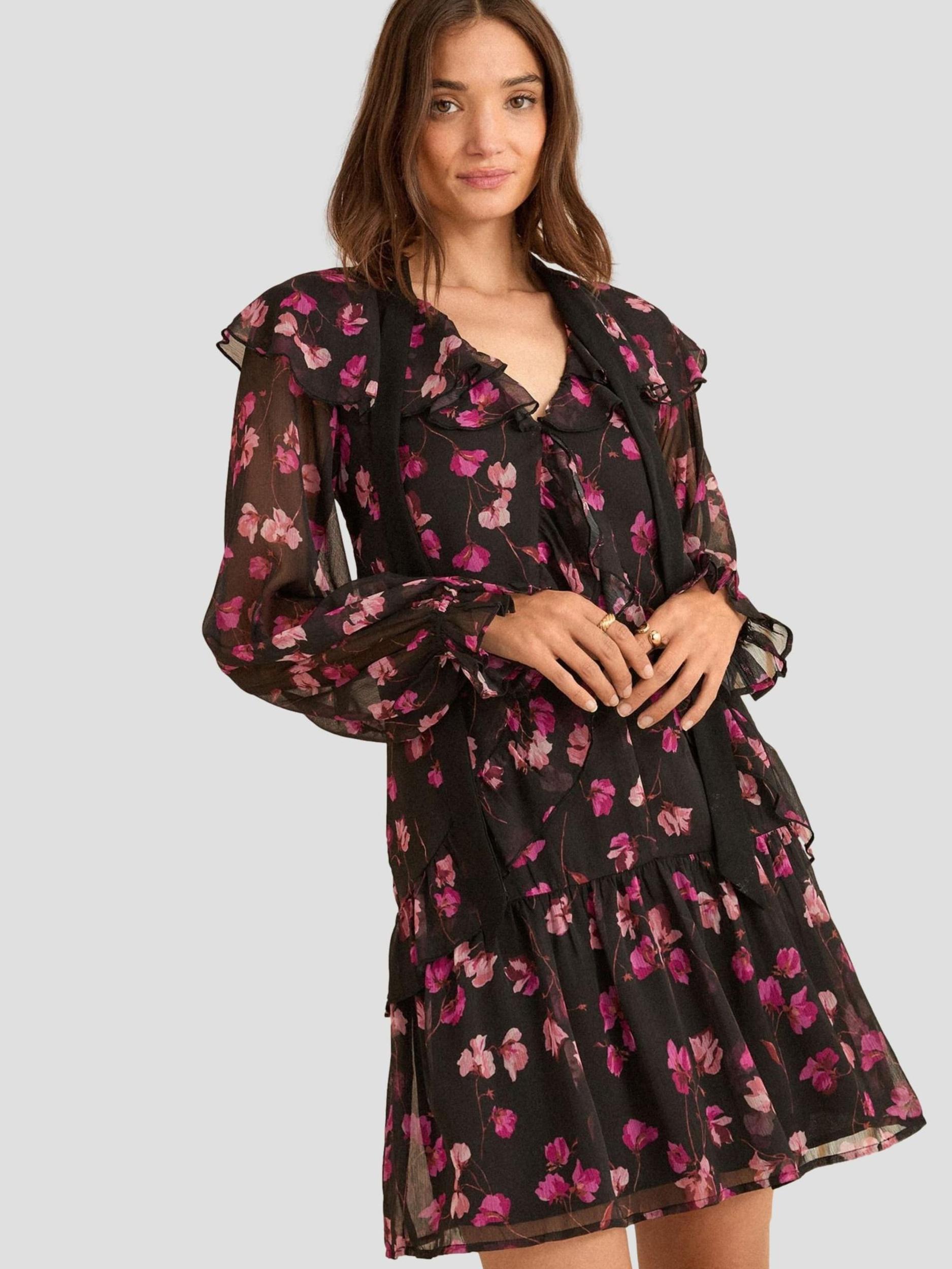 love & roses Kleita šokolādes krāsas / fuksijkrāsas / vecrozā / melns