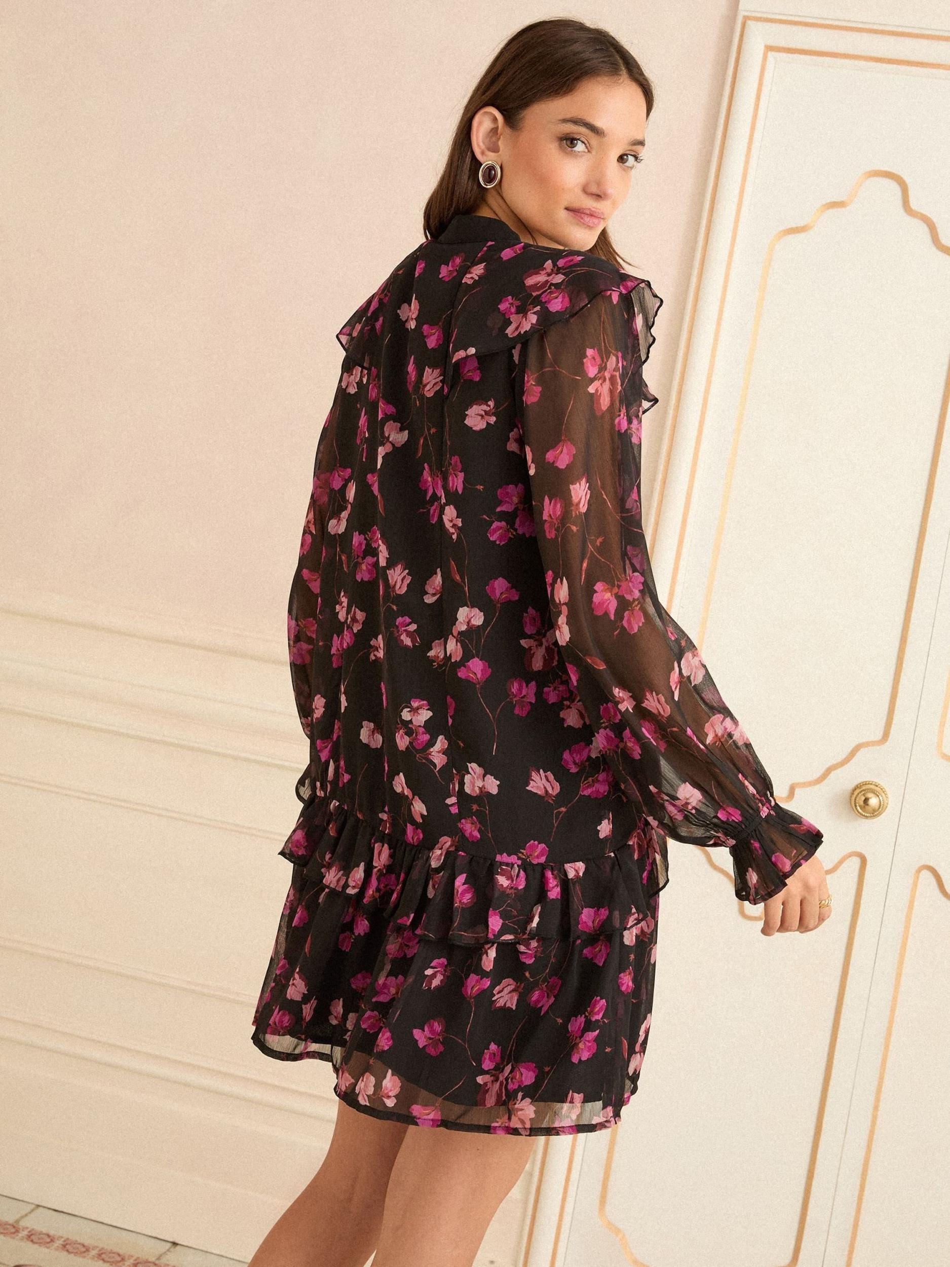 love & roses Kleita šokolādes krāsas / fuksijkrāsas / vecrozā / melns