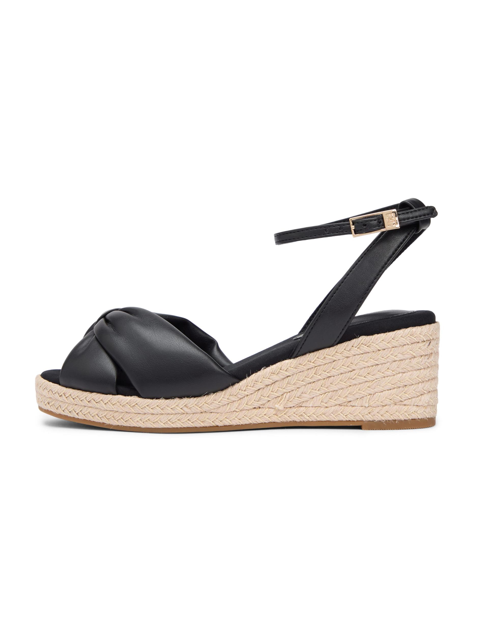 TOMMY HILFIGER Siksniņsandales melns