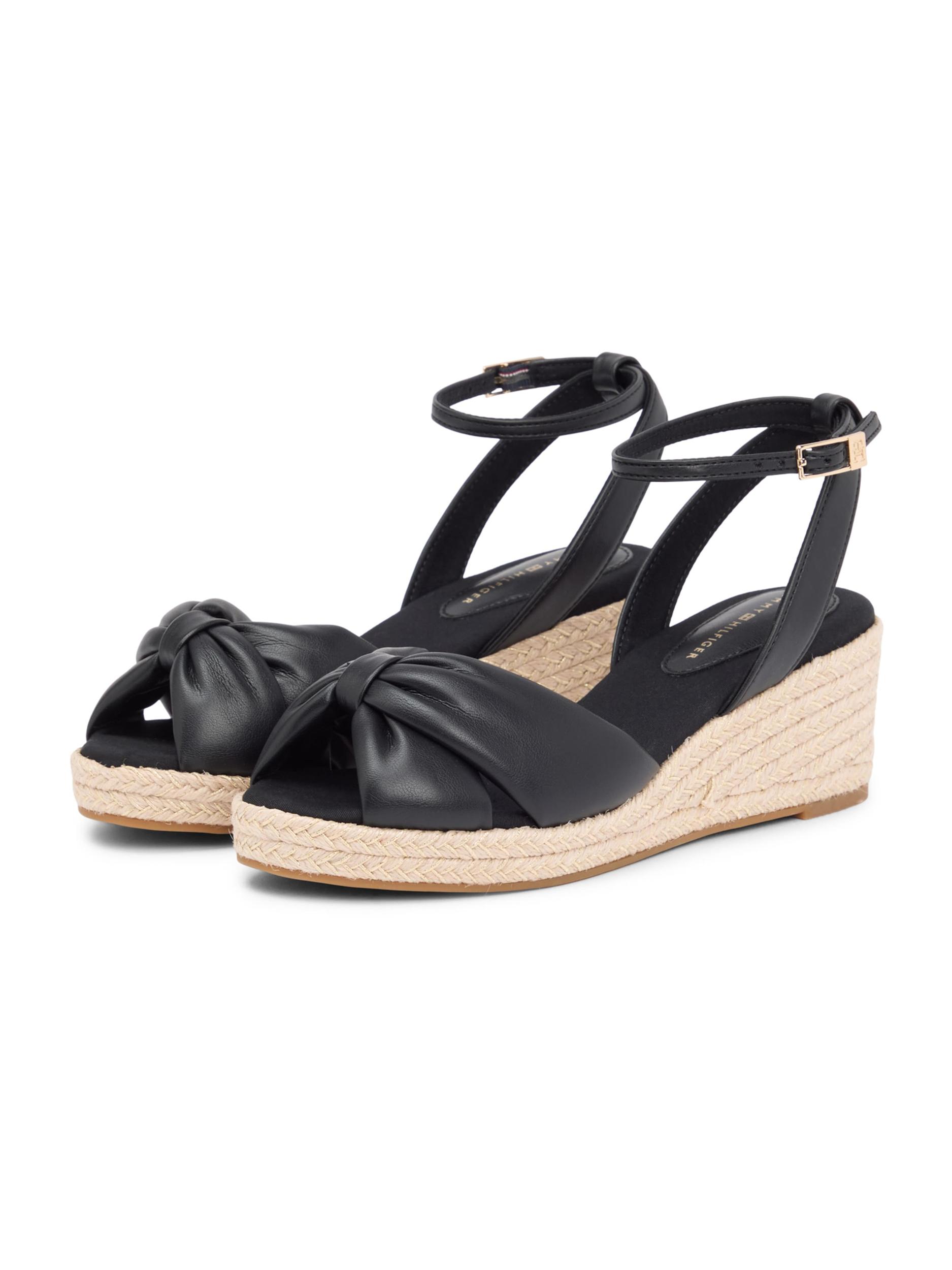 TOMMY HILFIGER Siksniņsandales melns