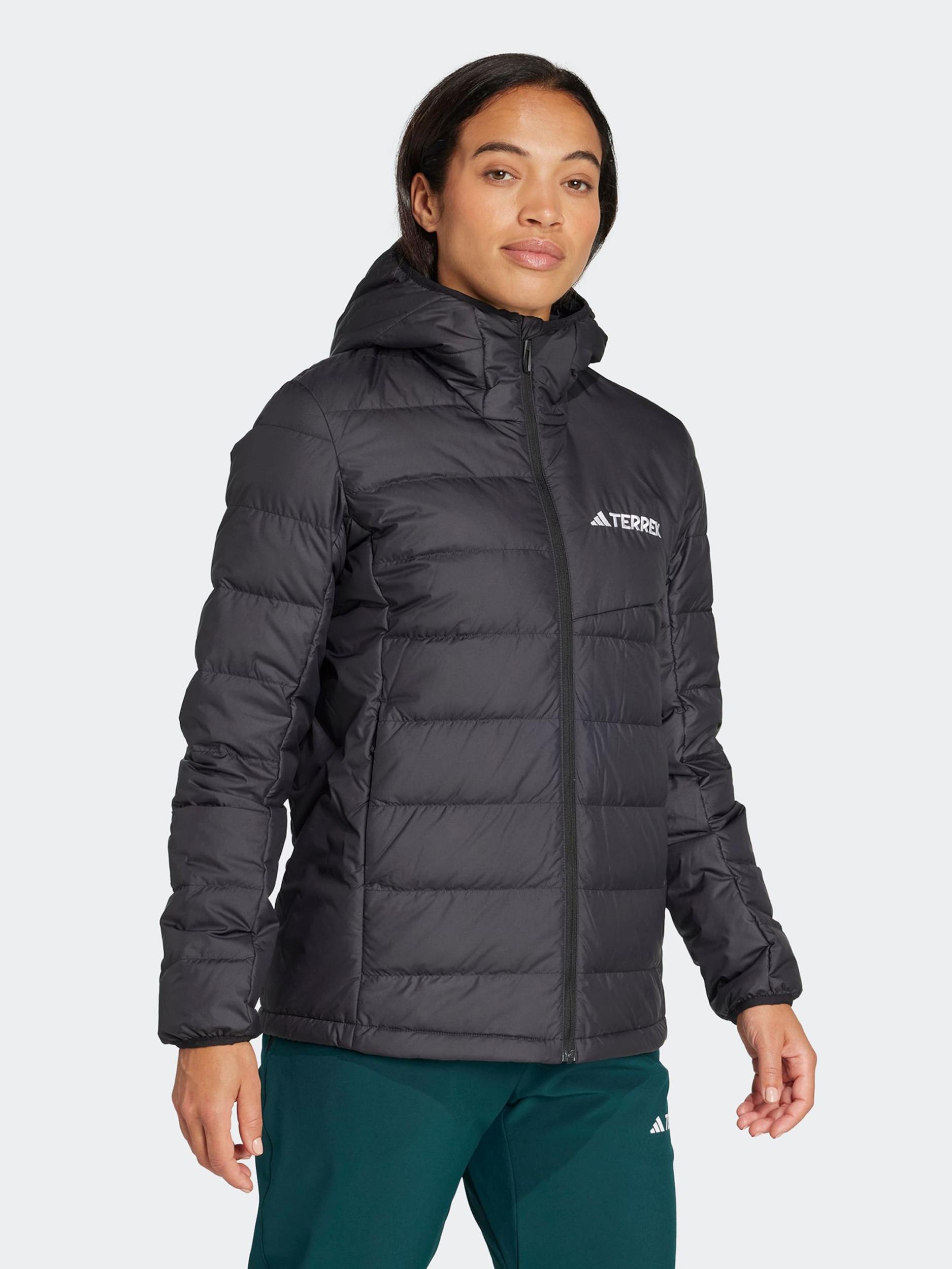 ADIDAS TERREX Āra jaka 'Multi Light Down CLIMAWARM Hooded' melns