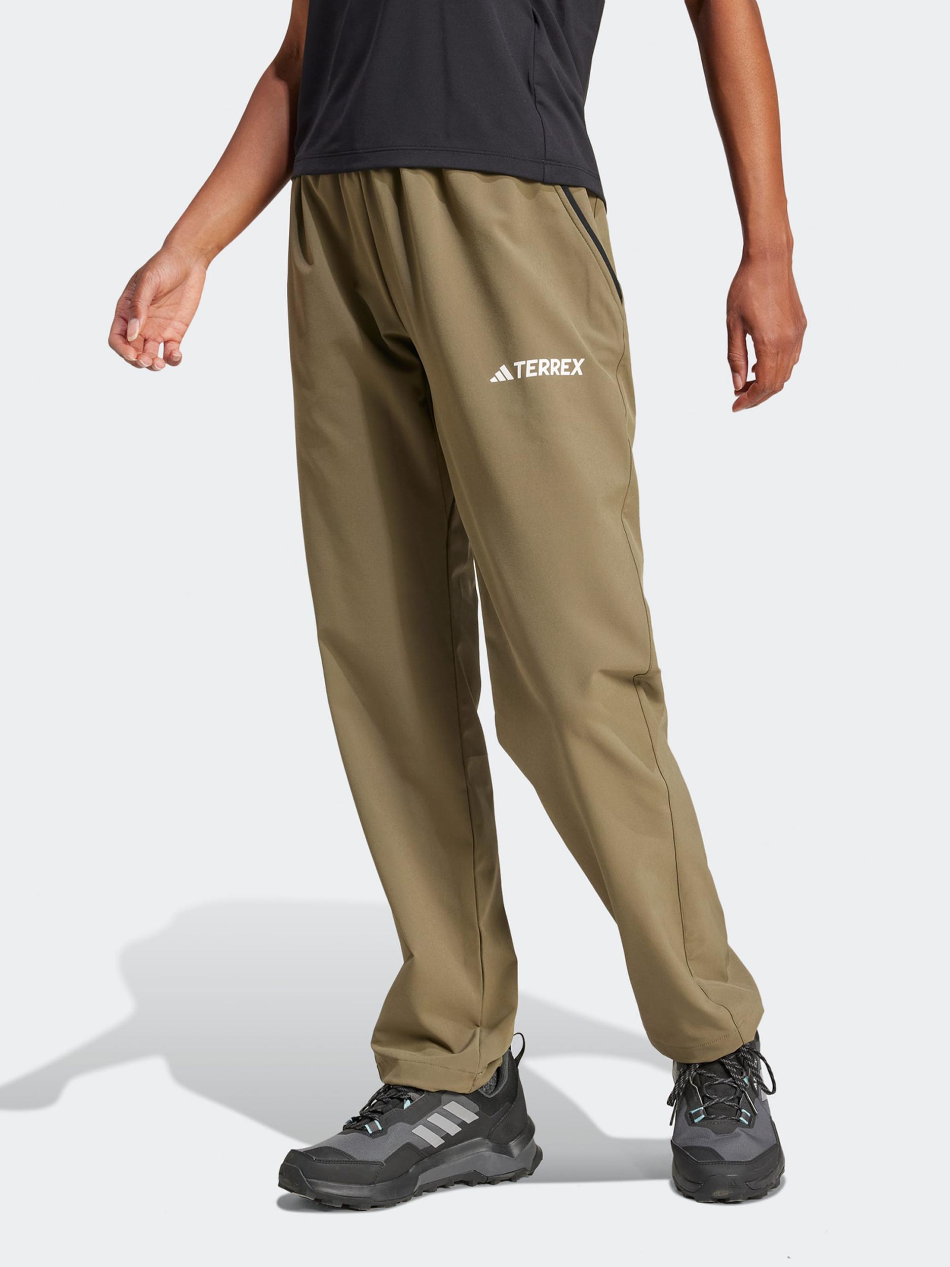 ADIDAS TERREX Āra bikses olīvzaļš / melns / balts