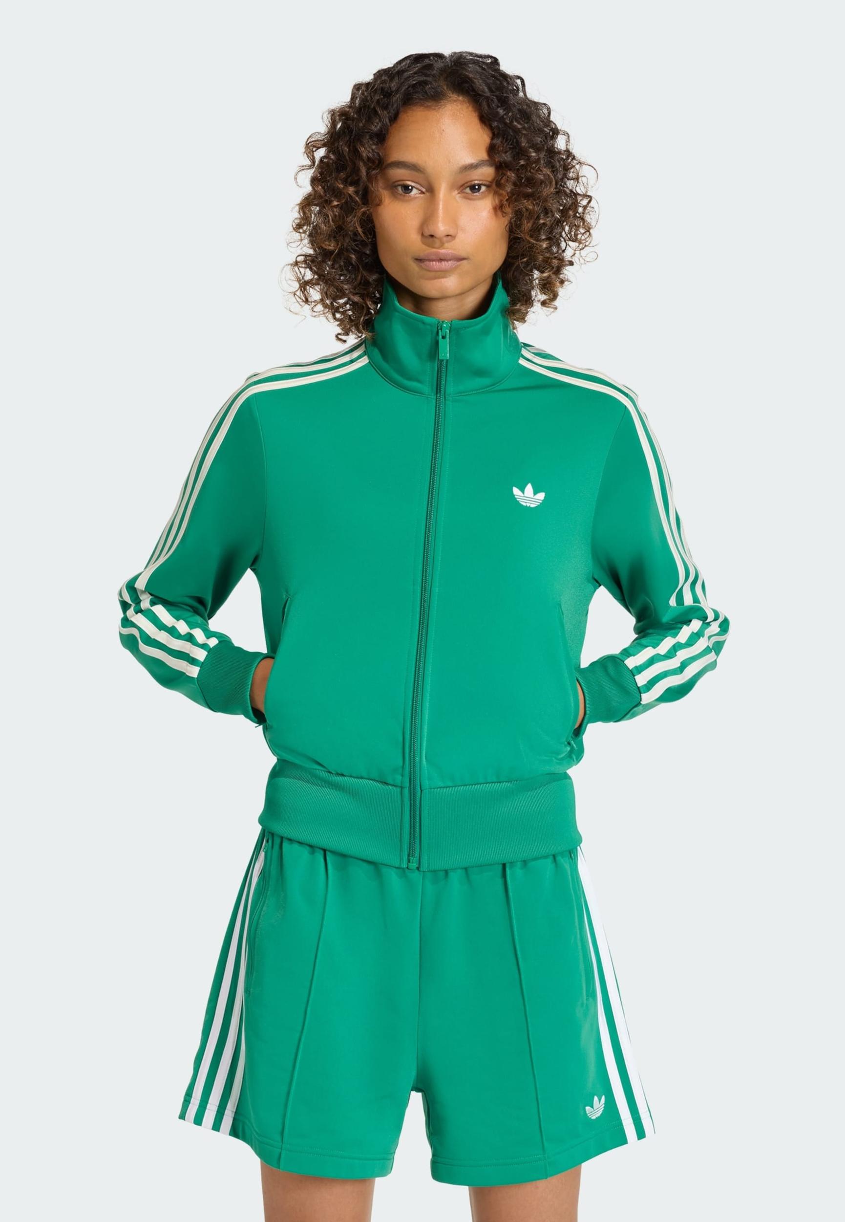 ADIDAS ORIGINALS Sportiska jaka 'Firebird Classic' nefrīta / balts