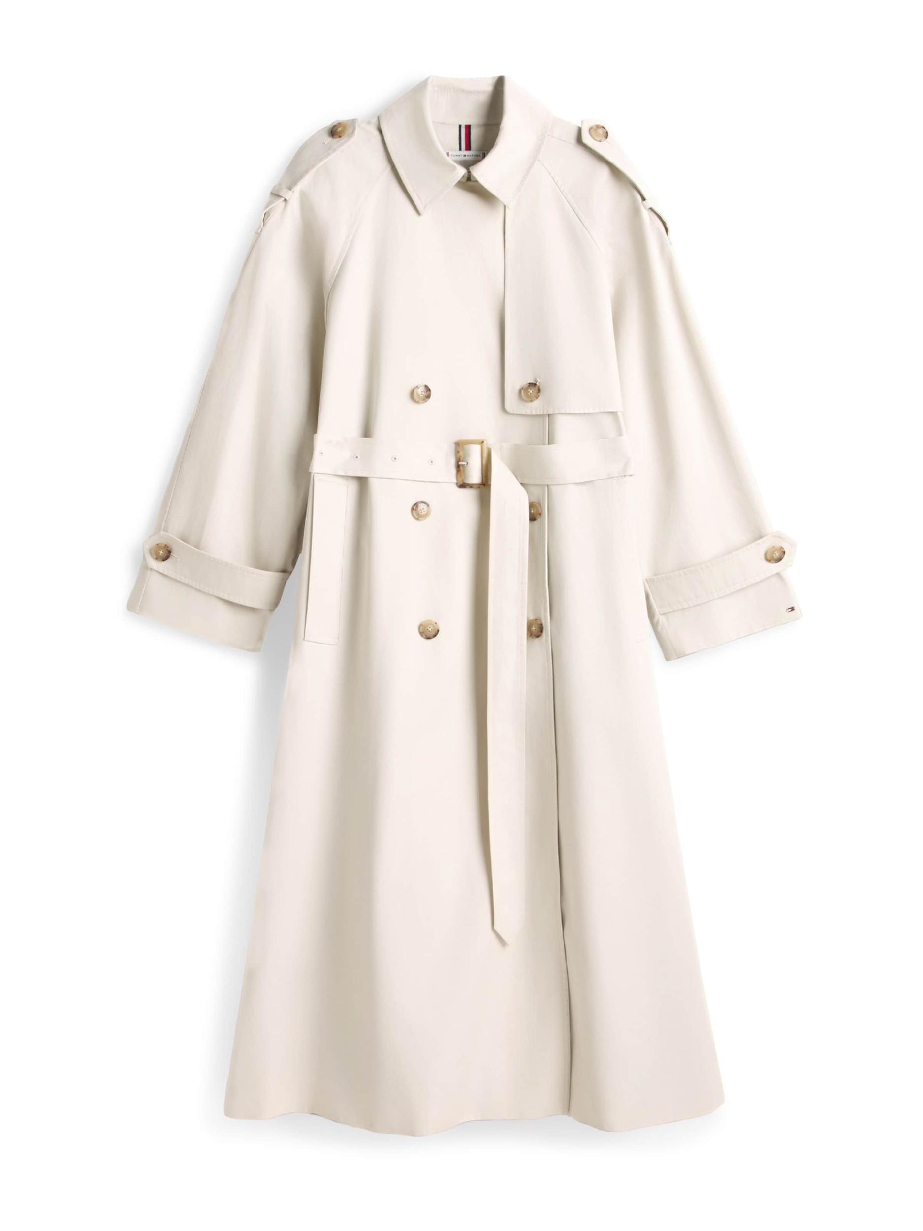 TOMMY HILFIGER Starpsezonu mētelis krēmkrāsas