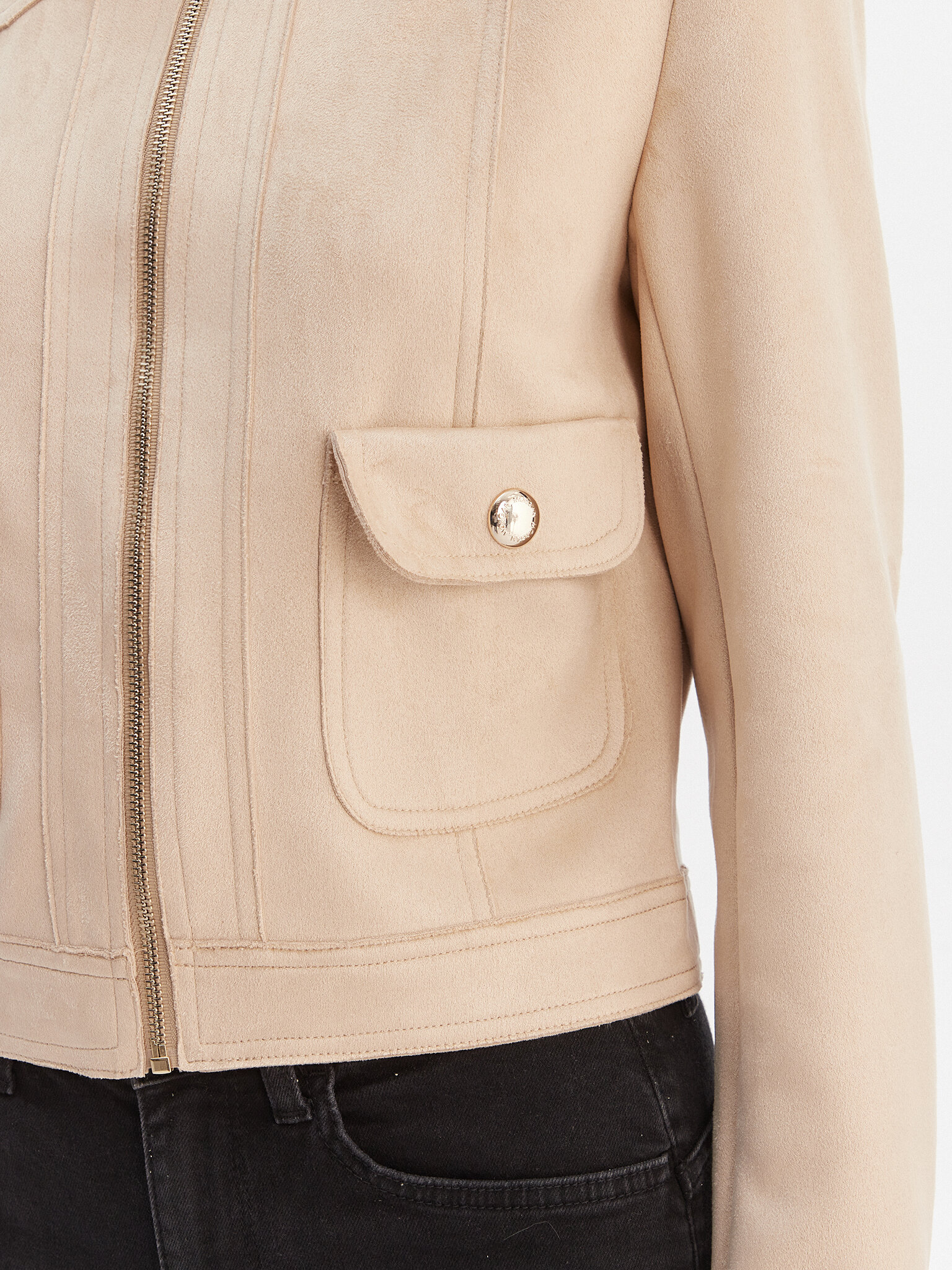 Ādas imitācijas jaka Morgan