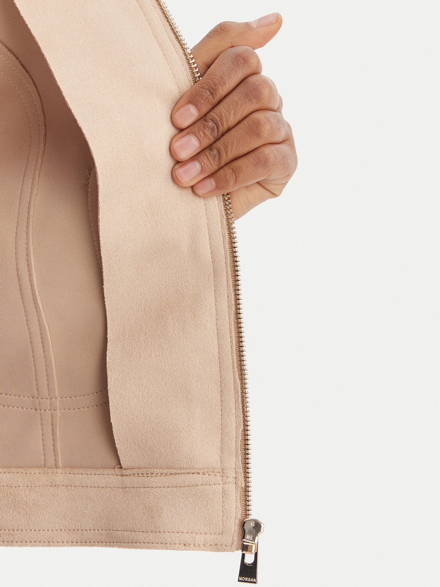 Ādas imitācijas jaka Morgan