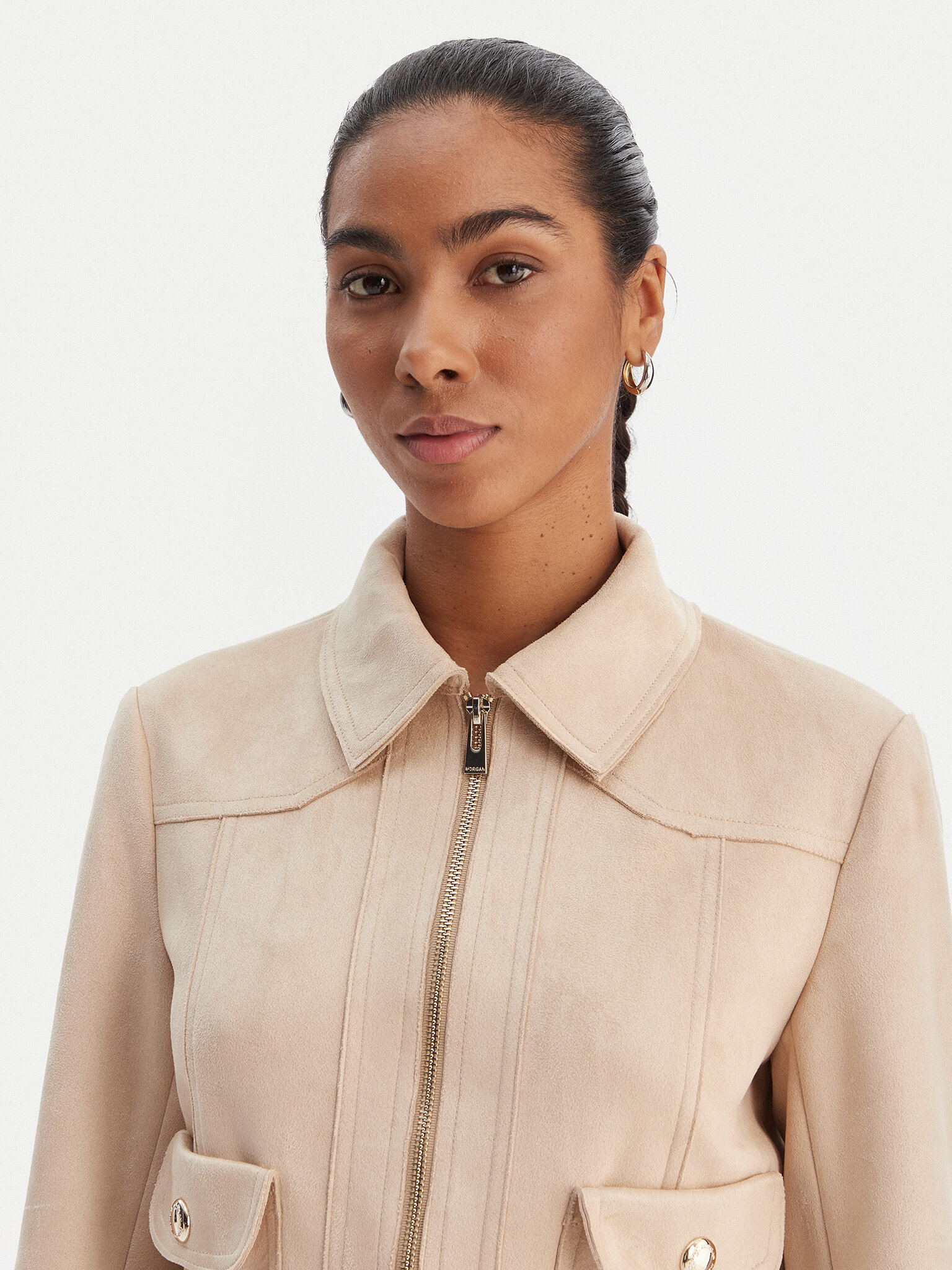 Ādas imitācijas jaka Morgan