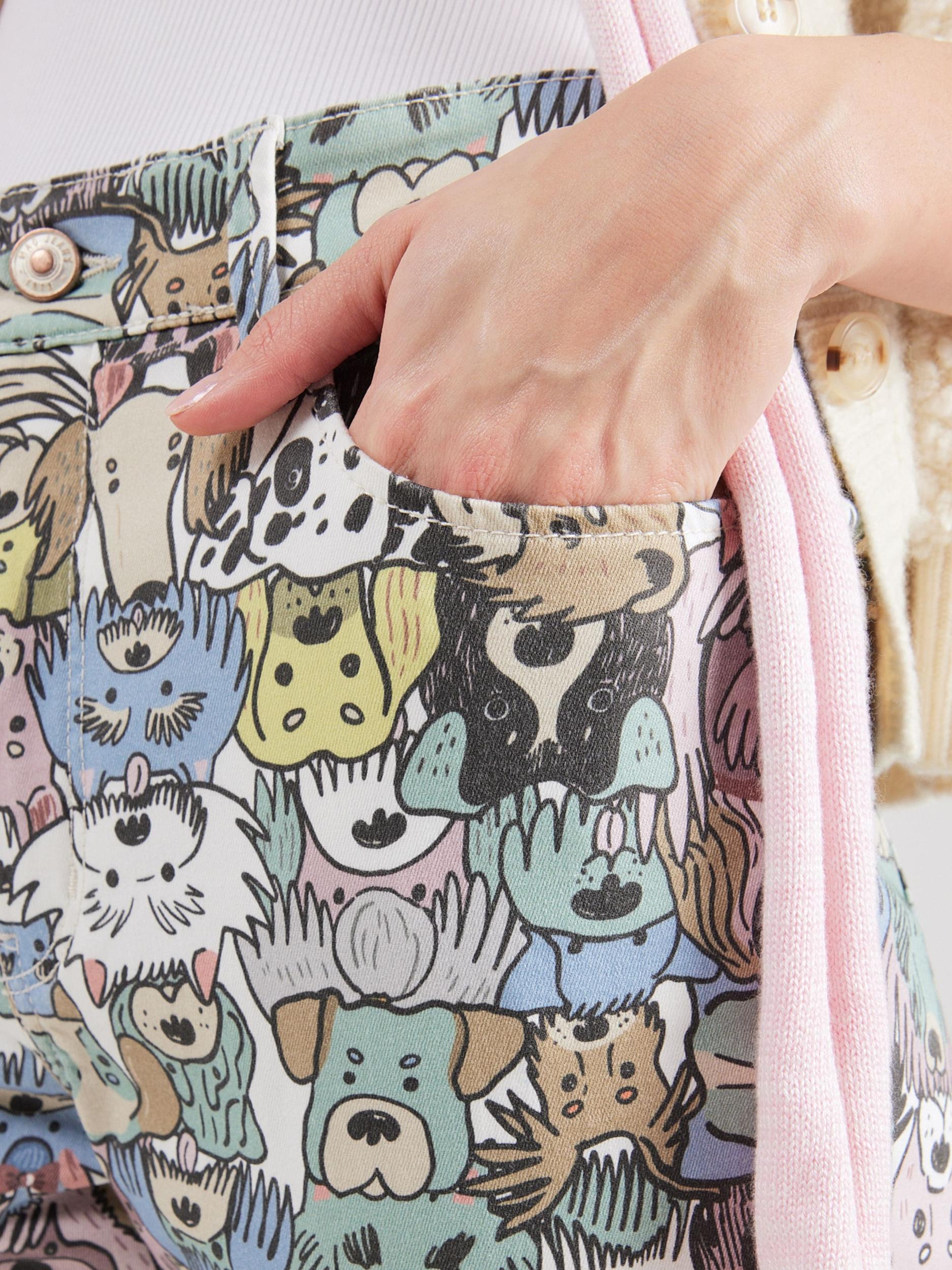 MAC Džinsi 'DREAM KICK' zils / dzeltens / debesu lillā / melns