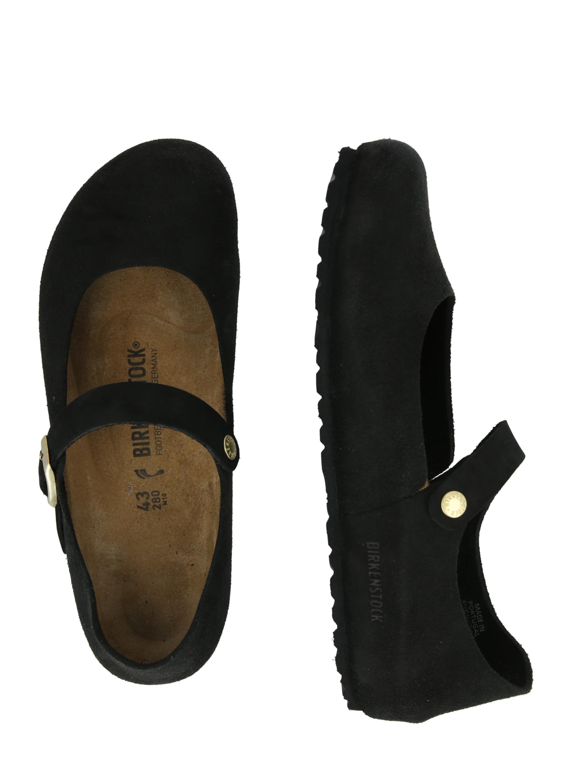 BIRKENSTOCK Balerīnas ar siksniņu 'Mantova LEVE' melns