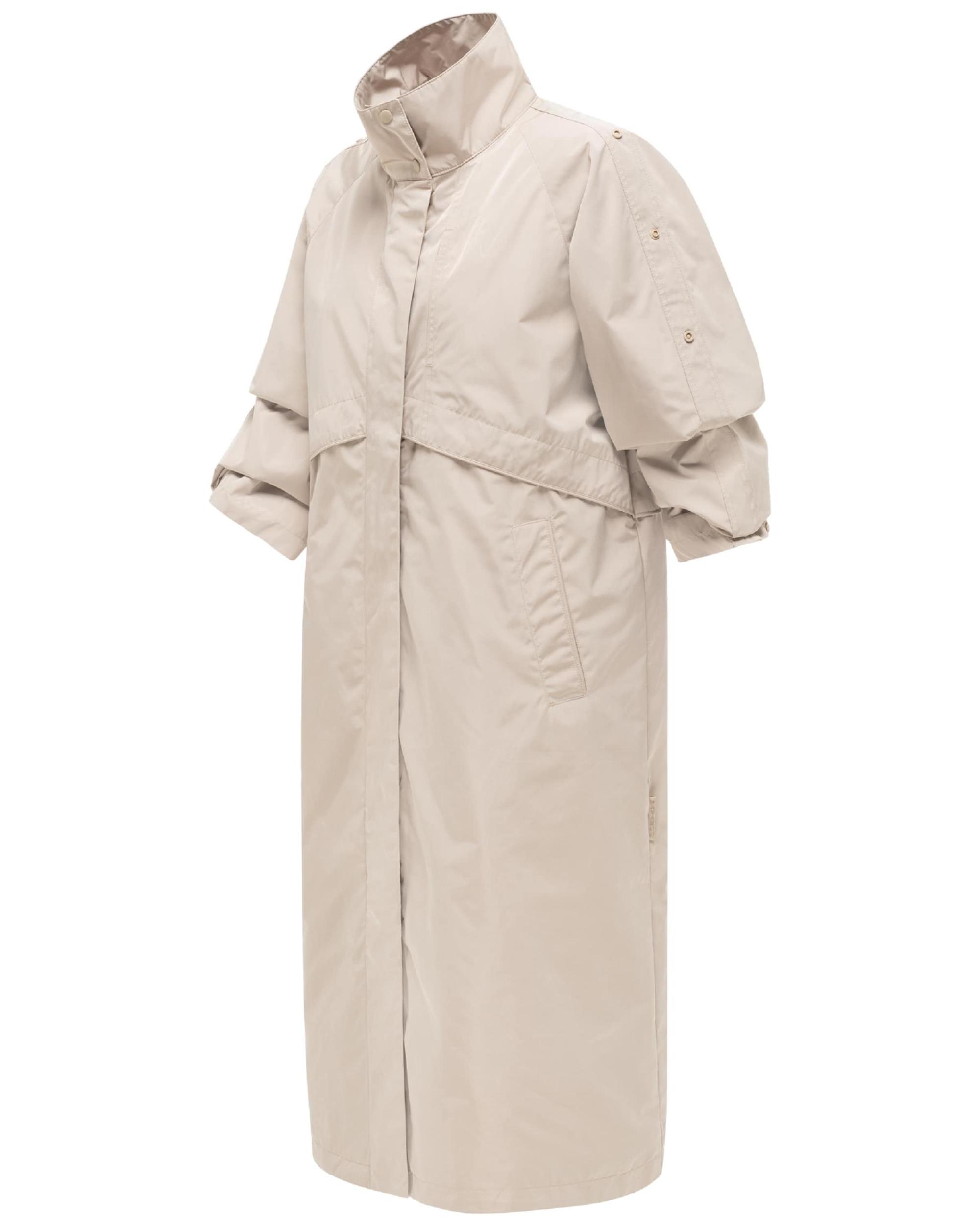 NAVAHOO Starpsezonu mētelis 'Zenblüte 14' pelēkbrūns