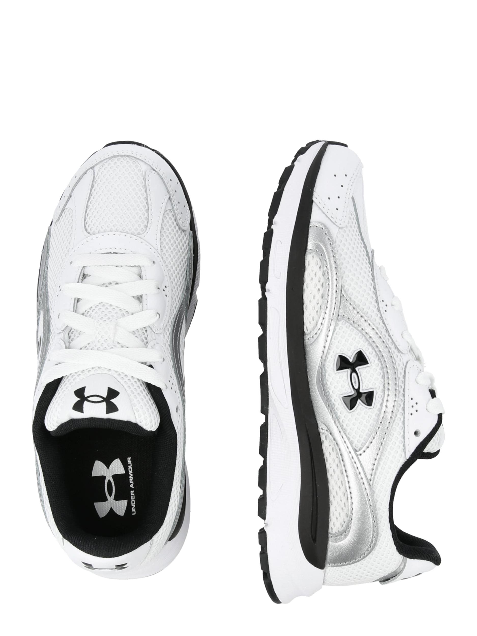UNDER ARMOUR Skriešanas apavi 'Tech Runner' melns / sudrabs / balts