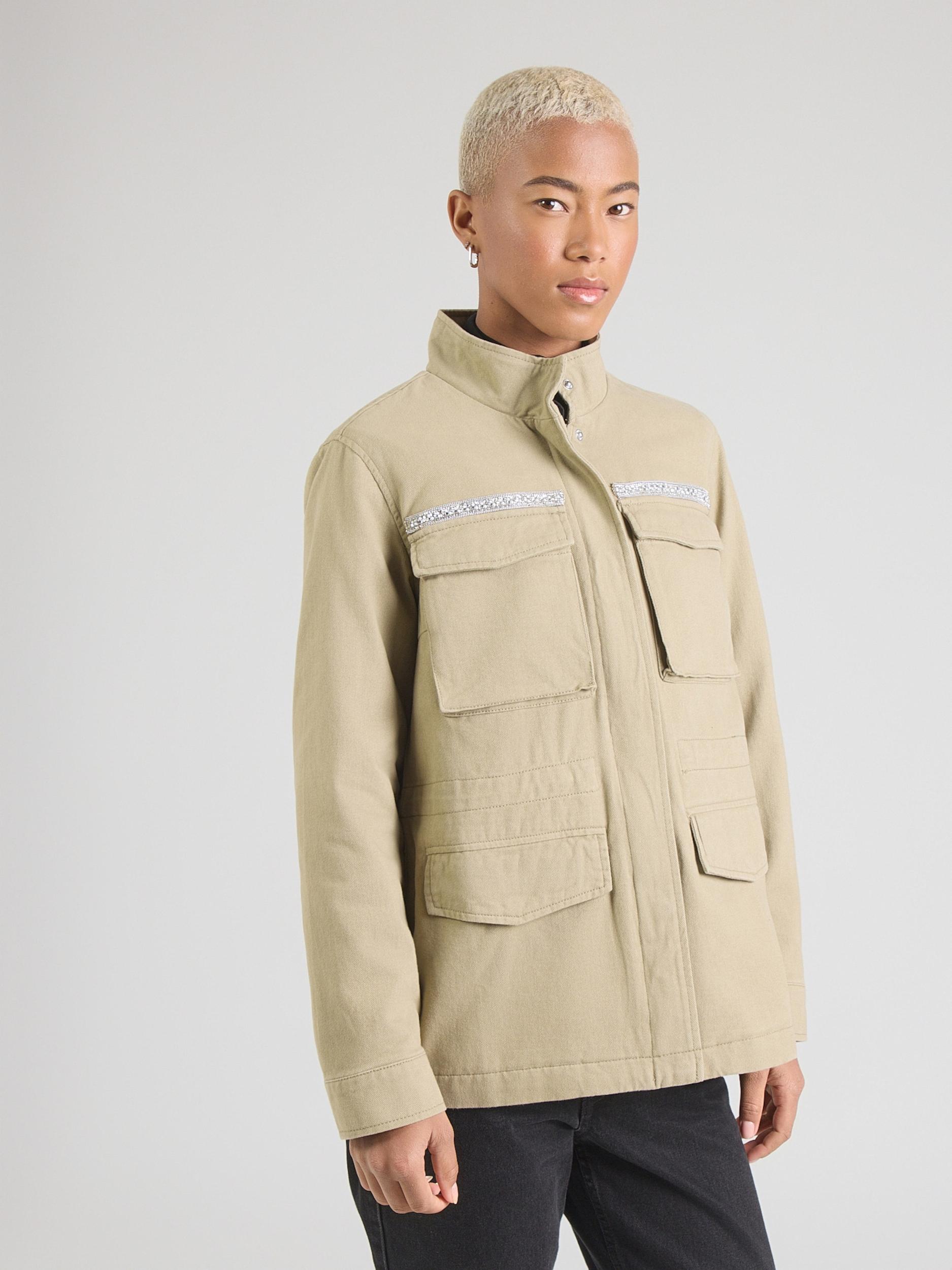 ONLY Starpsezonu jaka 'ONLELENA' haki / sudrabs