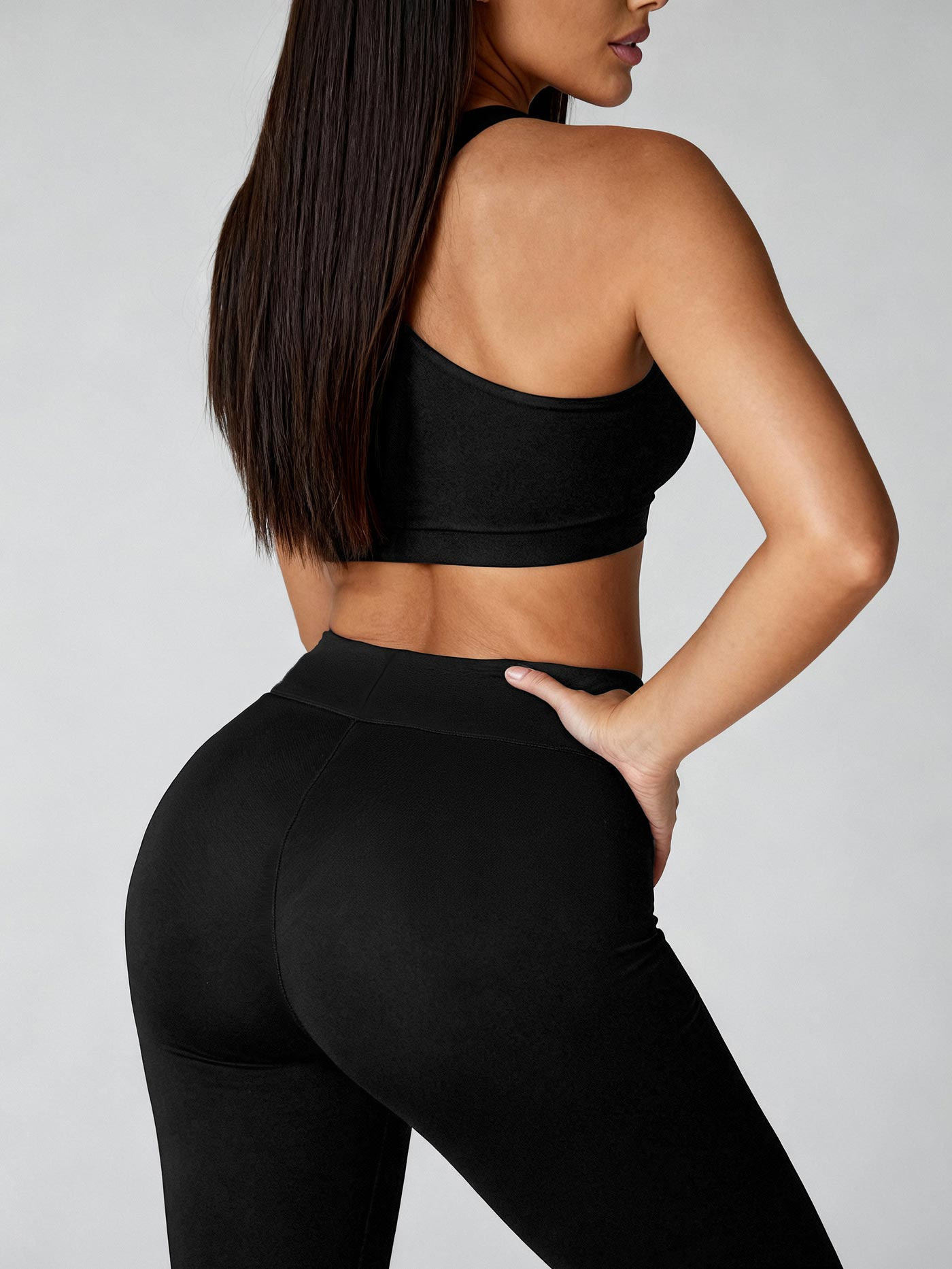 Sieviešu legingi melni OZONEE JS/YW06011/1Z