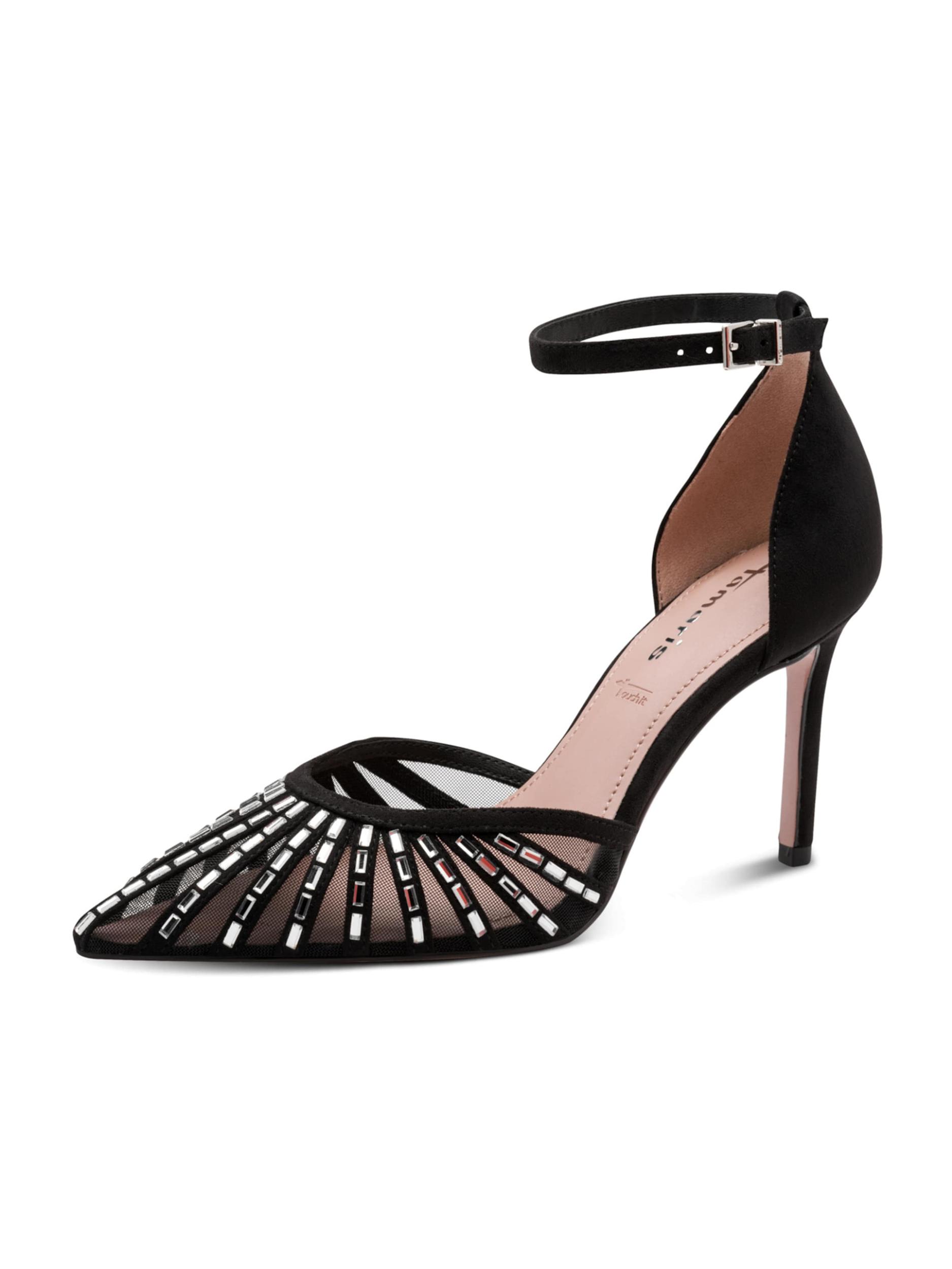 Tamaris Augstpapēžu kurpes melns / sudrabs