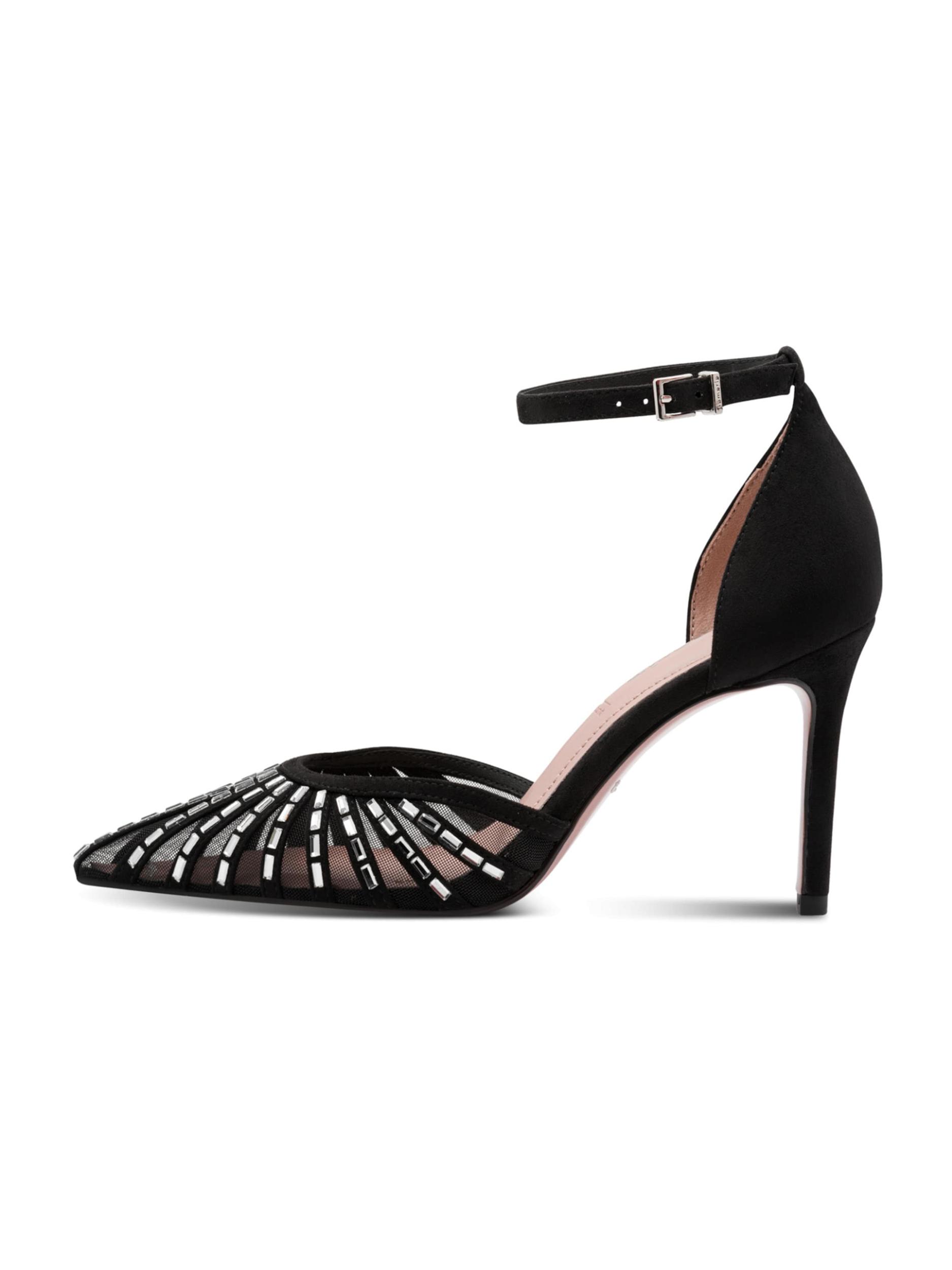 Tamaris Augstpapēžu kurpes melns / sudrabs