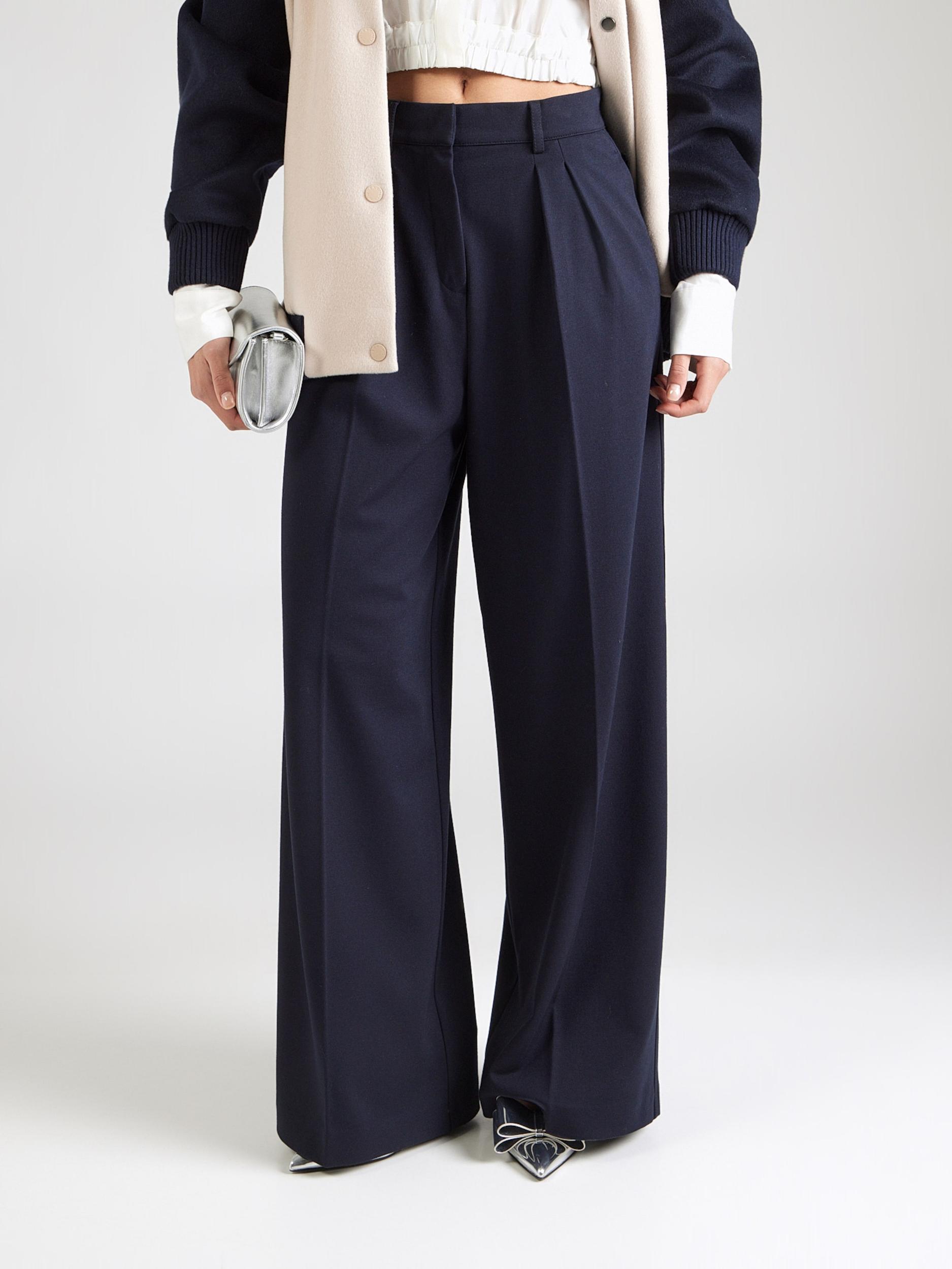 MM by Max Mara Buktētas bikses 'GINNICO' tumši zils