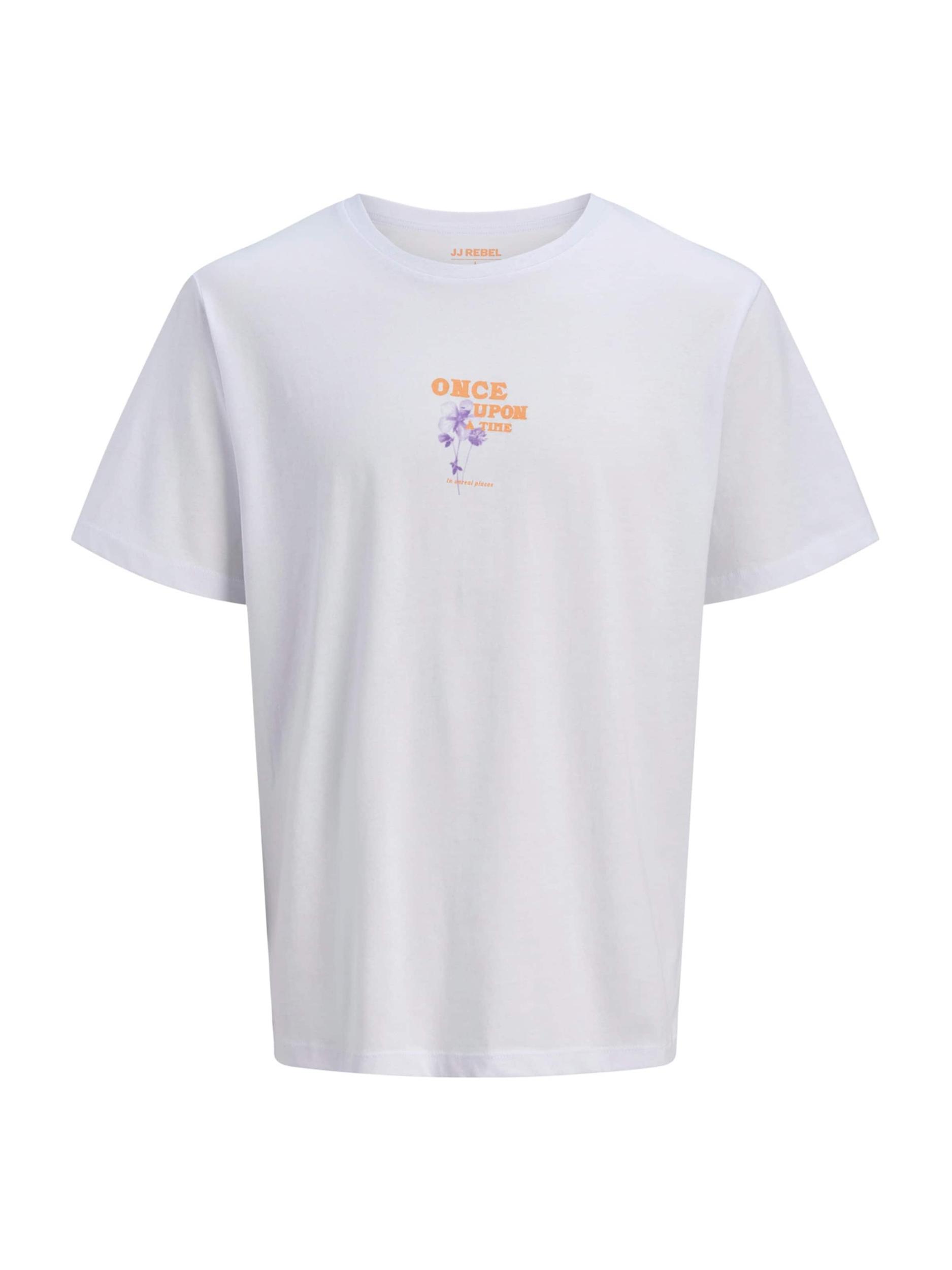 JJ Rebel T-Krekls 'JREBRILEY' lillā / oranžs / balts