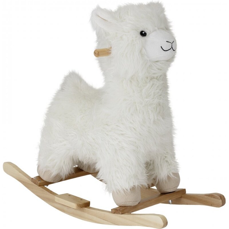 Bloomingville Mini Kinto Rocking Toy, Lama, White, Polyester - 82046235
