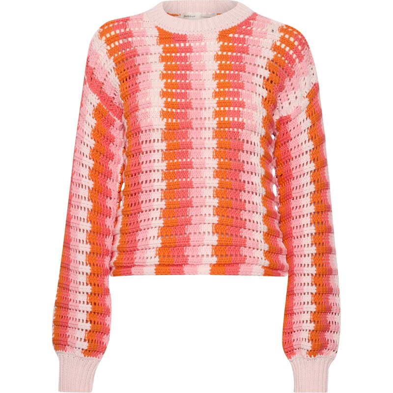 InWear Džemperis 'Alyssa' oranžs / rožkrāsas / balts