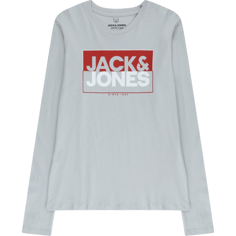 Jack & Jones Junior T-Krekls pelēks / sarkans / balts