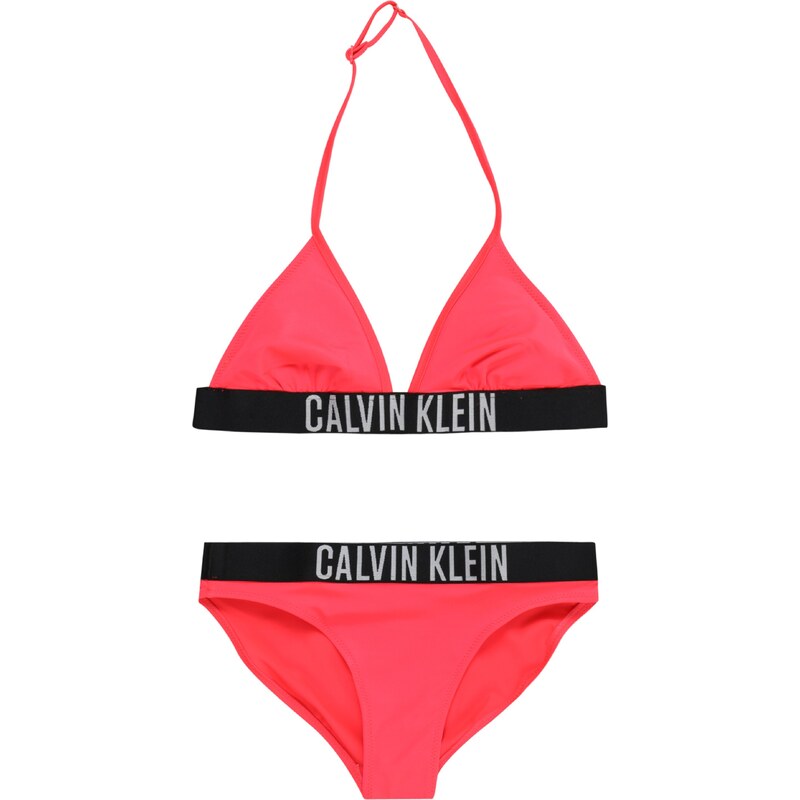 Calvin Klein Swimwear Bikini pelēks / rozā / melns