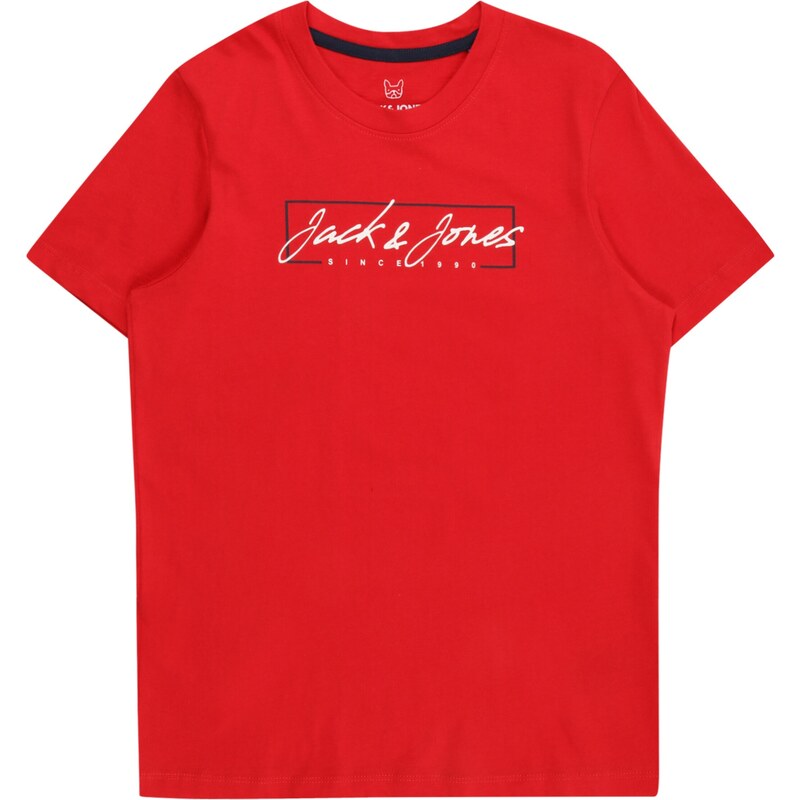 Jack & Jones Junior T-Krekls 'ZURI' sarkans / melns / balts