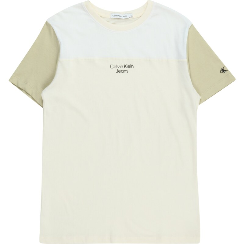 Calvin Klein Jeans T-Krekls bēšs / haki / melns / balts