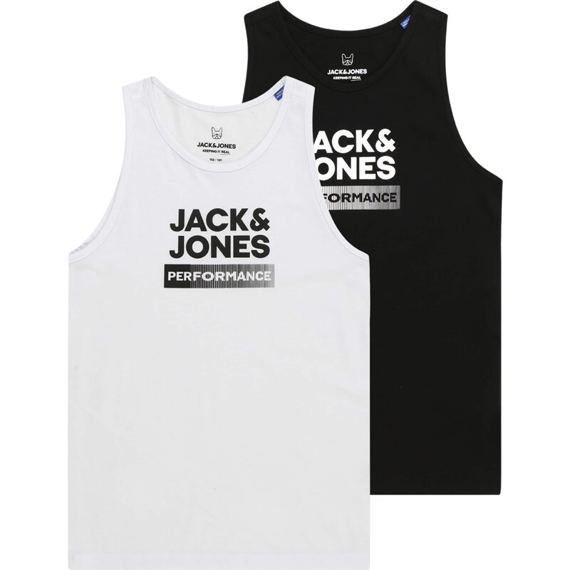 Jack & Jones Junior T-Krekls melns / balts