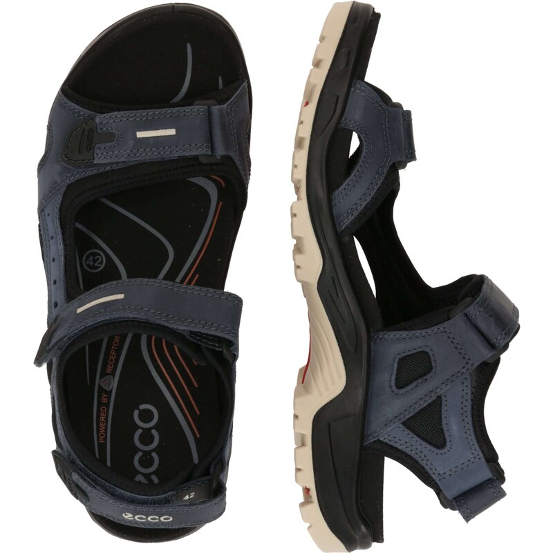 ECCO Trekinga sandales 'Offroad' jūraszils / melns