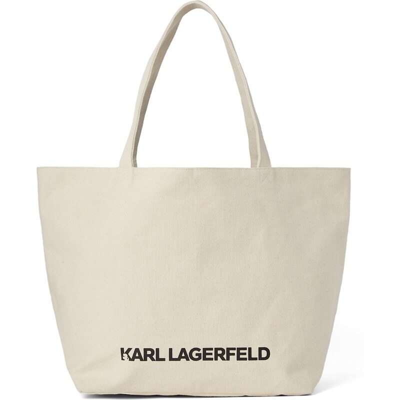Karl Lagerfeld "Shopper" tipa soma 'Ikonik 2.0' melns / gandrīz balts / vilnbalts