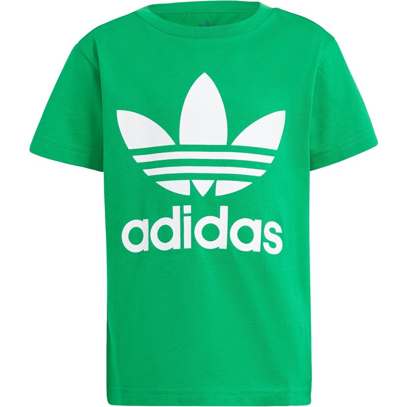 ADIDAS ORIGINALS T-Krekls 'Adicolor Trefoil' zāles zaļš / balts