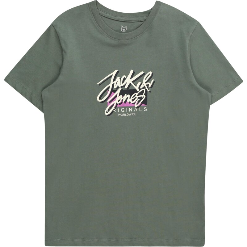 Jack & Jones Junior T-Krekls 'TAMPA' tumši zaļš / lillā / melns / gandrīz balts