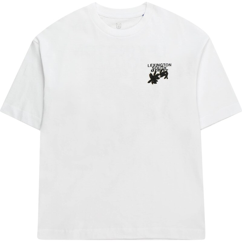 Jack & Jones Junior T-Krekls 'FARO' bēšs / melns / balts