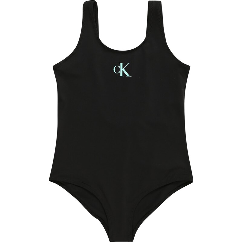Calvin Klein Swimwear Peldkostīms melns / balts