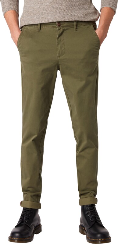 JACK & JONES Čino bikses 'JJIMarco JJBowie' olīvzaļš