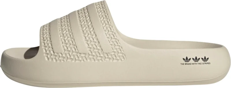 ADIDAS ORIGINALS Ādas čības 'Adilette Ayoon' bēšs / melns